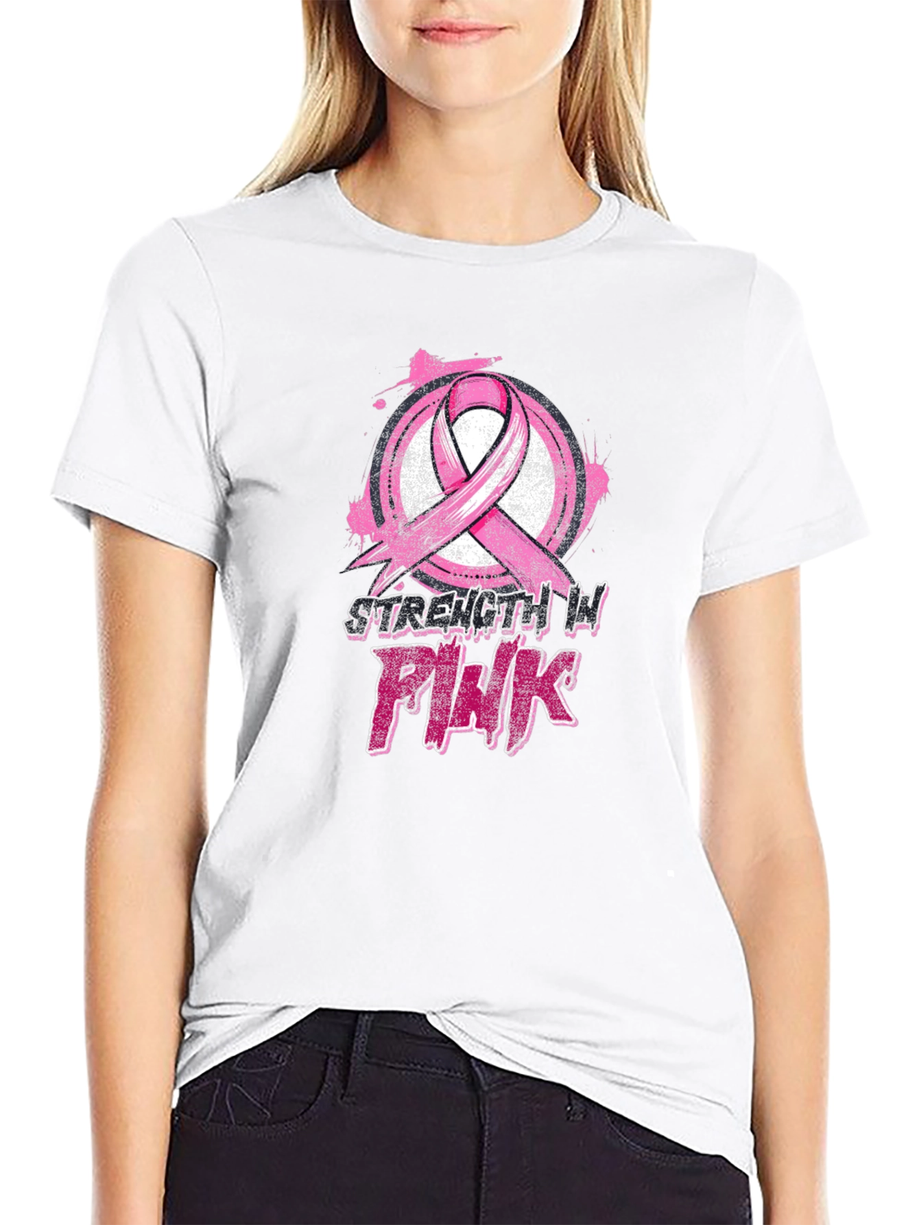 Strength In Pink Breast Cancer Awareness T-Shirt