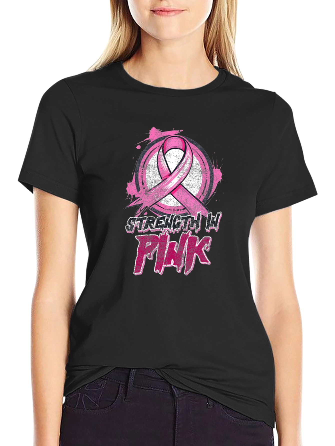 Strength In Pink Breast Cancer Awareness T-Shirt
