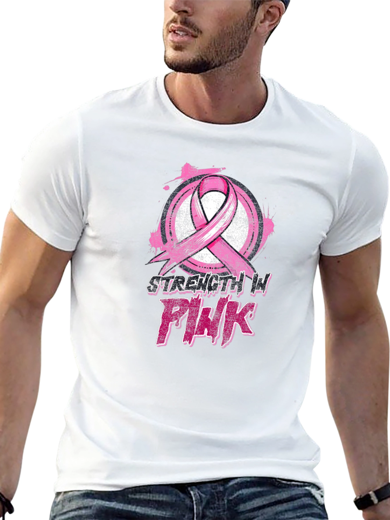 Strength In Pink Breast Cancer Awareness T-Shirt