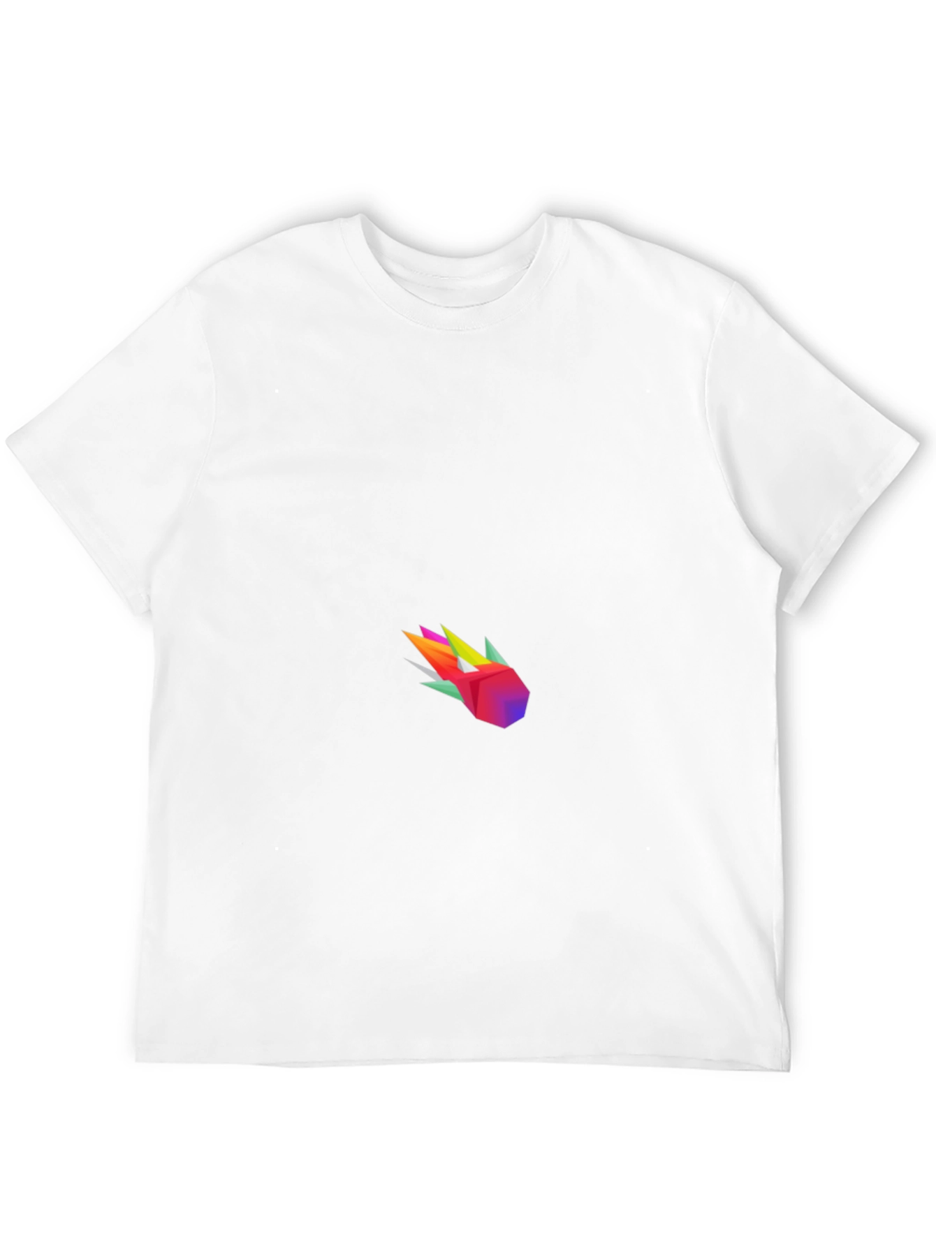 Geometric Comet Graphic Tee - Modern Black T-Shirt