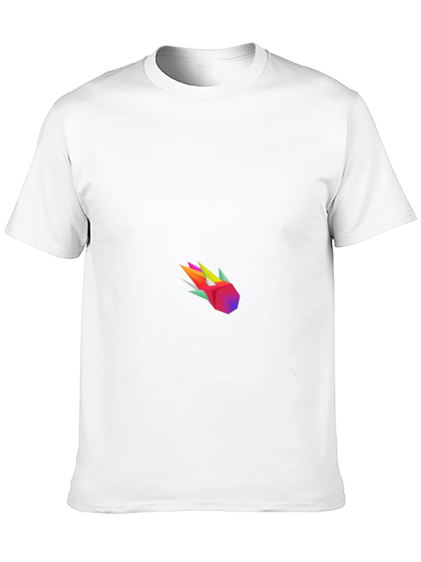 Geometric Comet Graphic Tee - Modern Black T-Shirt