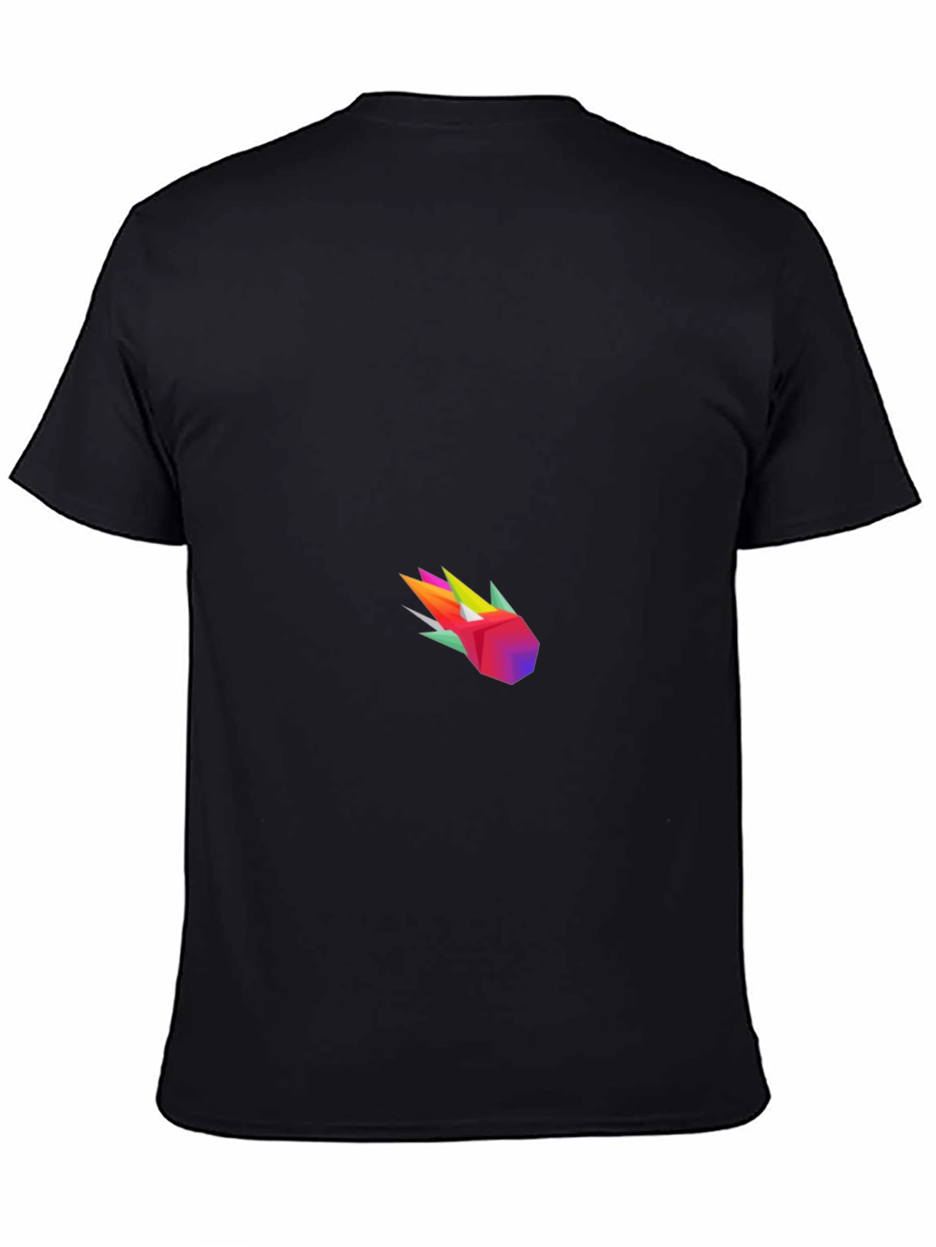 Geometric Comet Graphic Tee - Modern Black T-Shirt