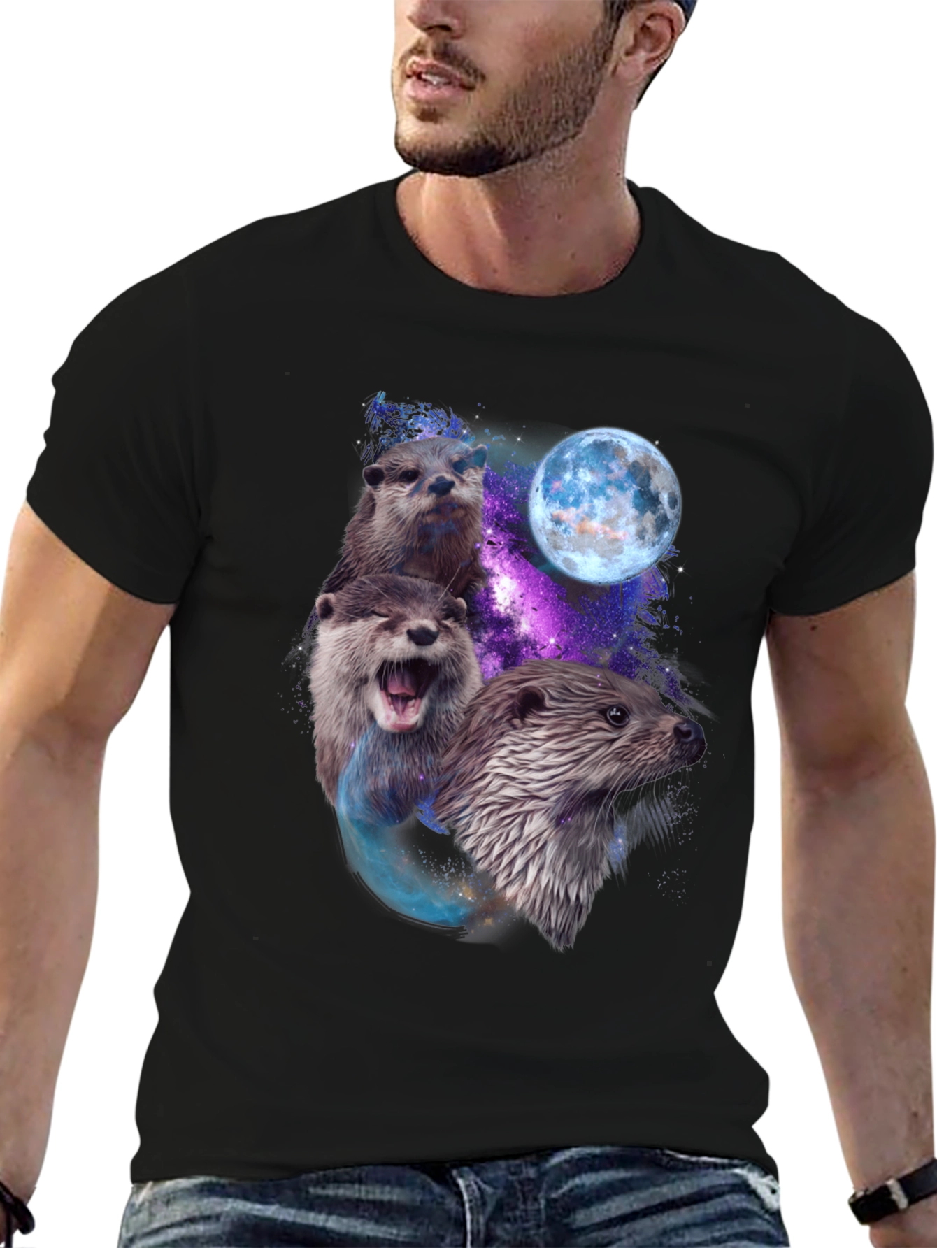 Otter Galaxy Graphic T-Shirt
