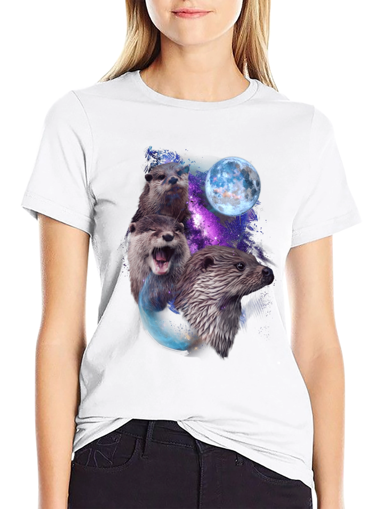 Otter Galaxy Graphic T-Shirt