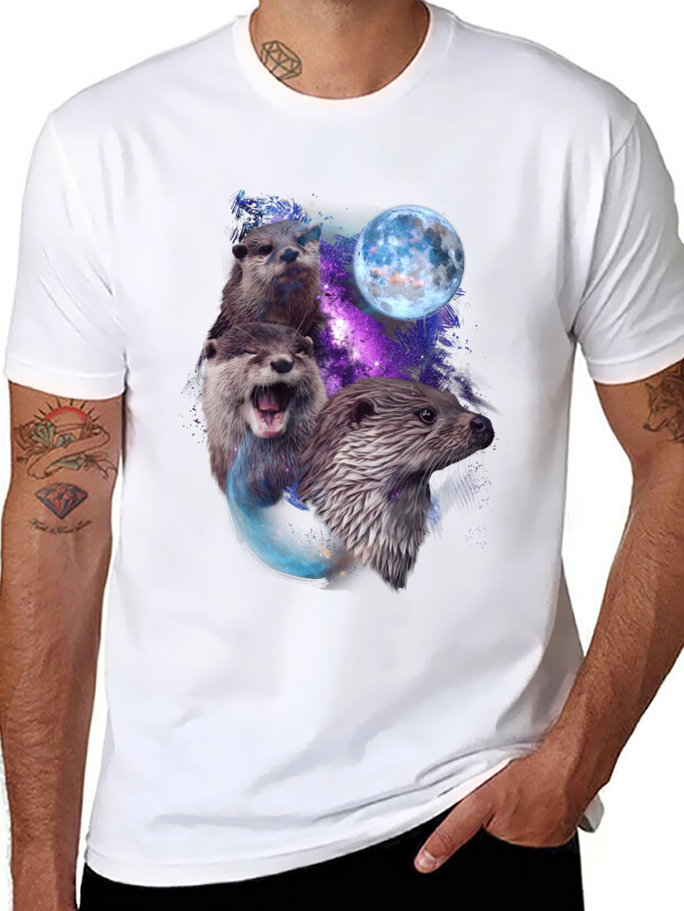 Otter Galaxy Graphic T-Shirt