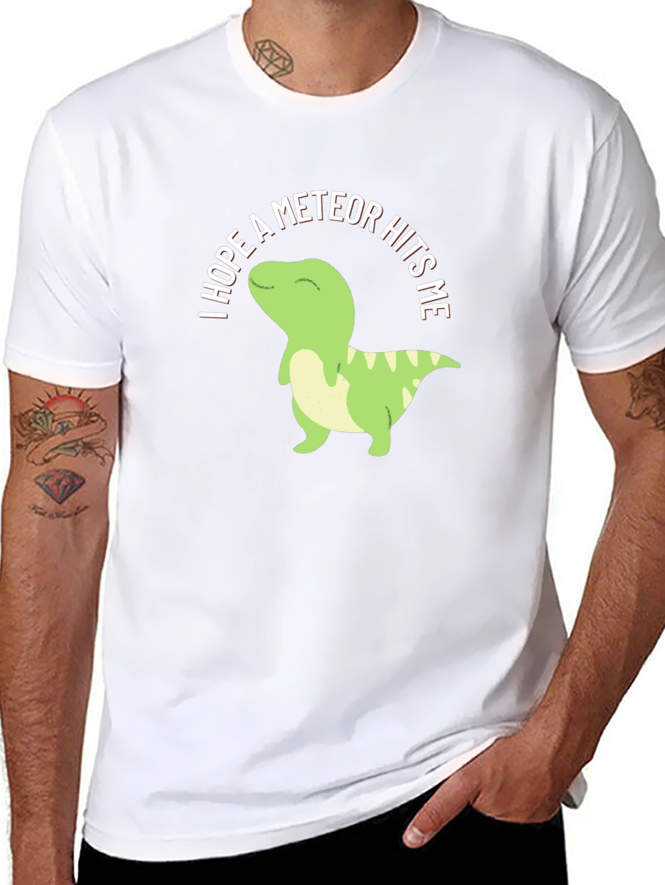 Humorous Dinosaur Meteor Strike T-Shirt