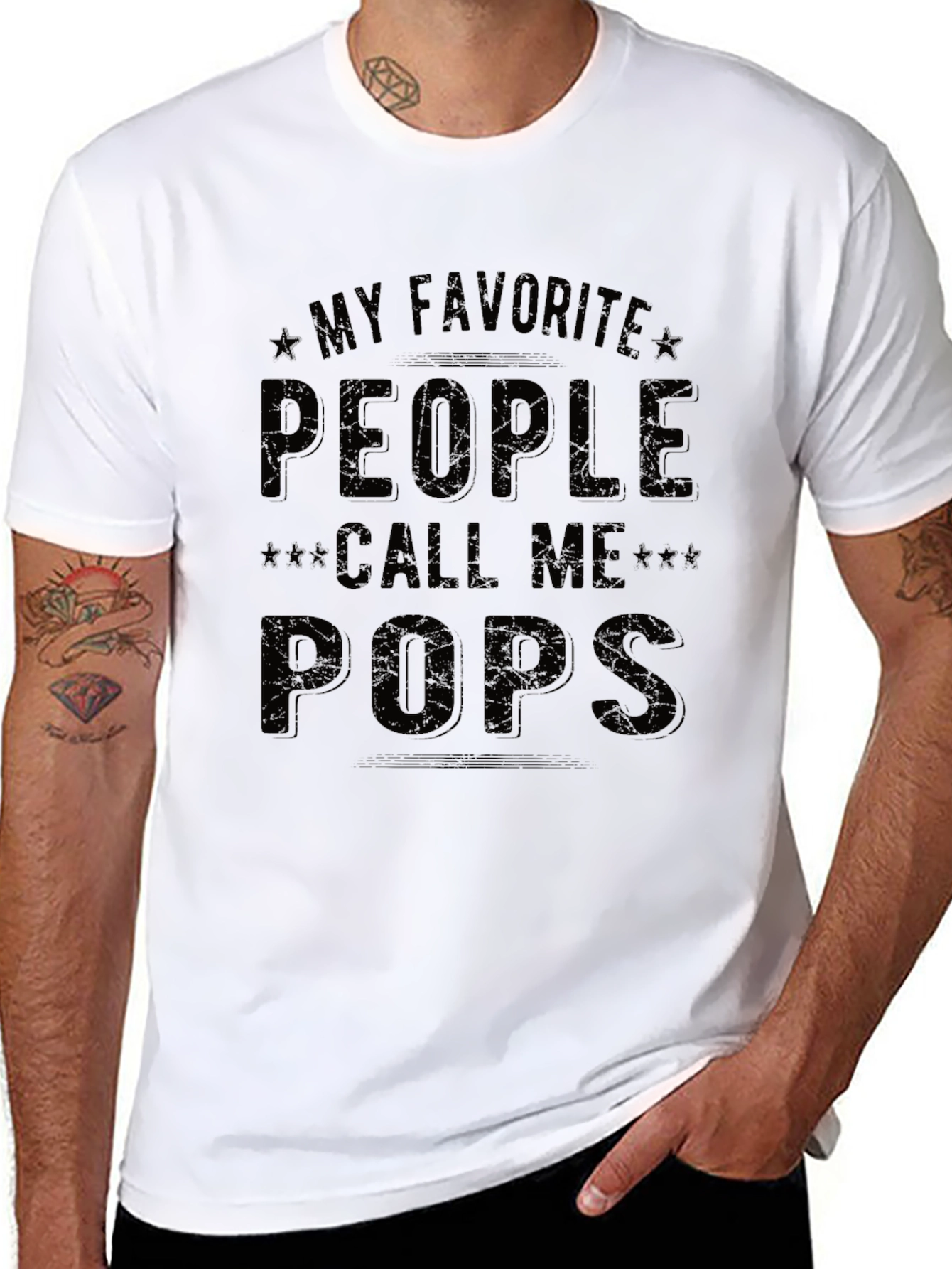 My Favorite People Call Me Pops Graphic T-Shirt