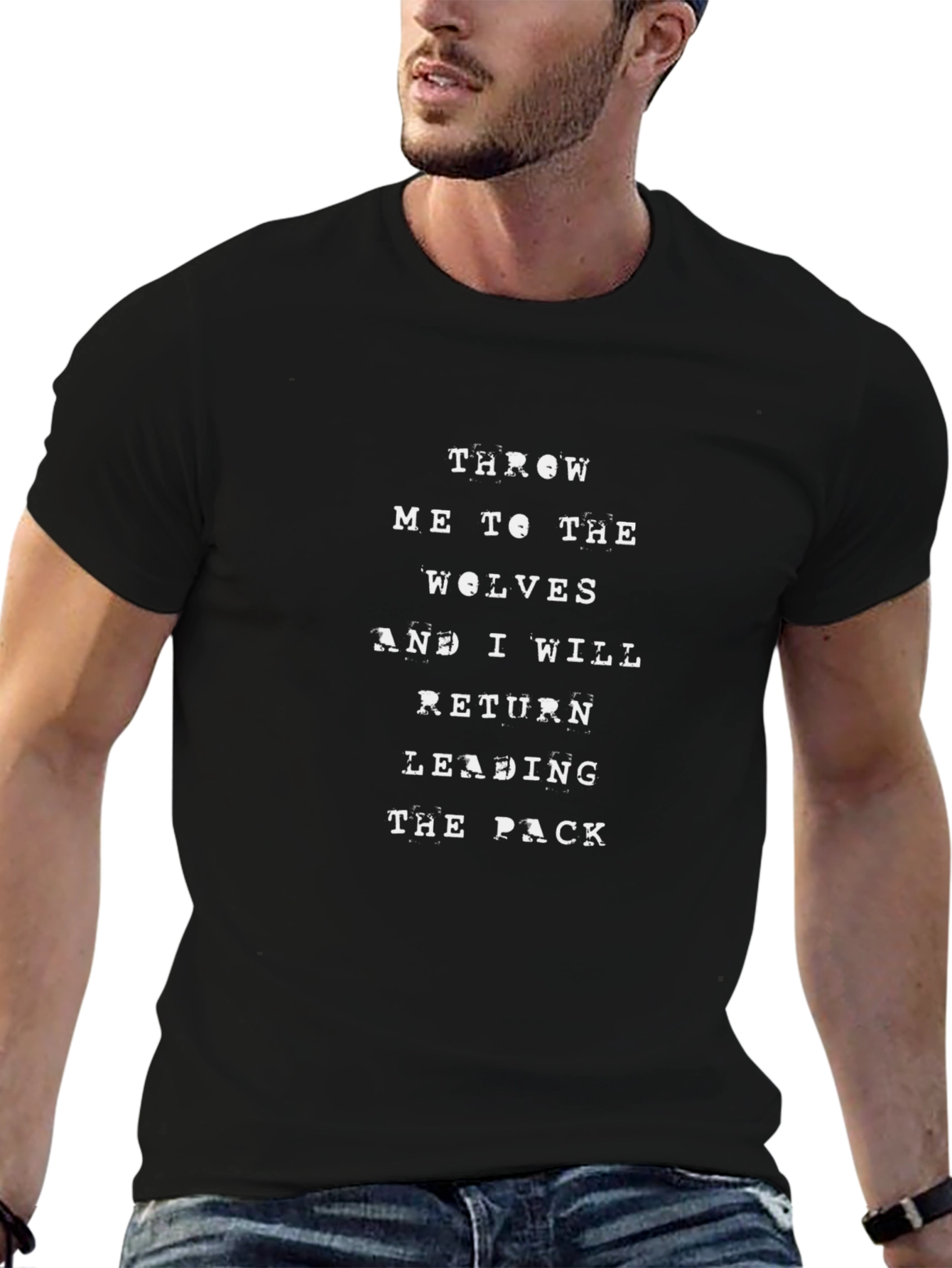 Throw Me to the Wolves Graphic Tee - Black