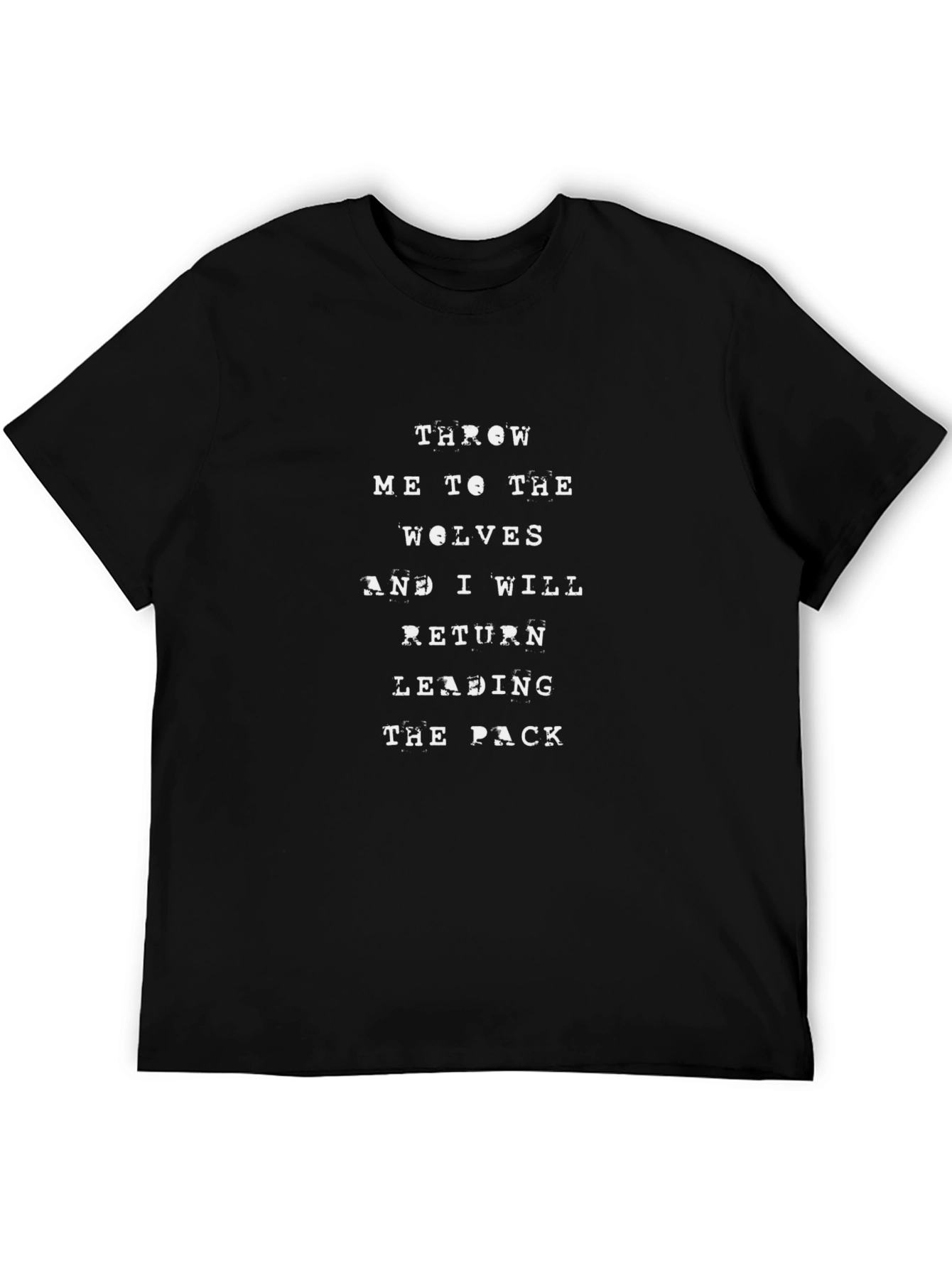 Throw Me to the Wolves Graphic Tee - Black