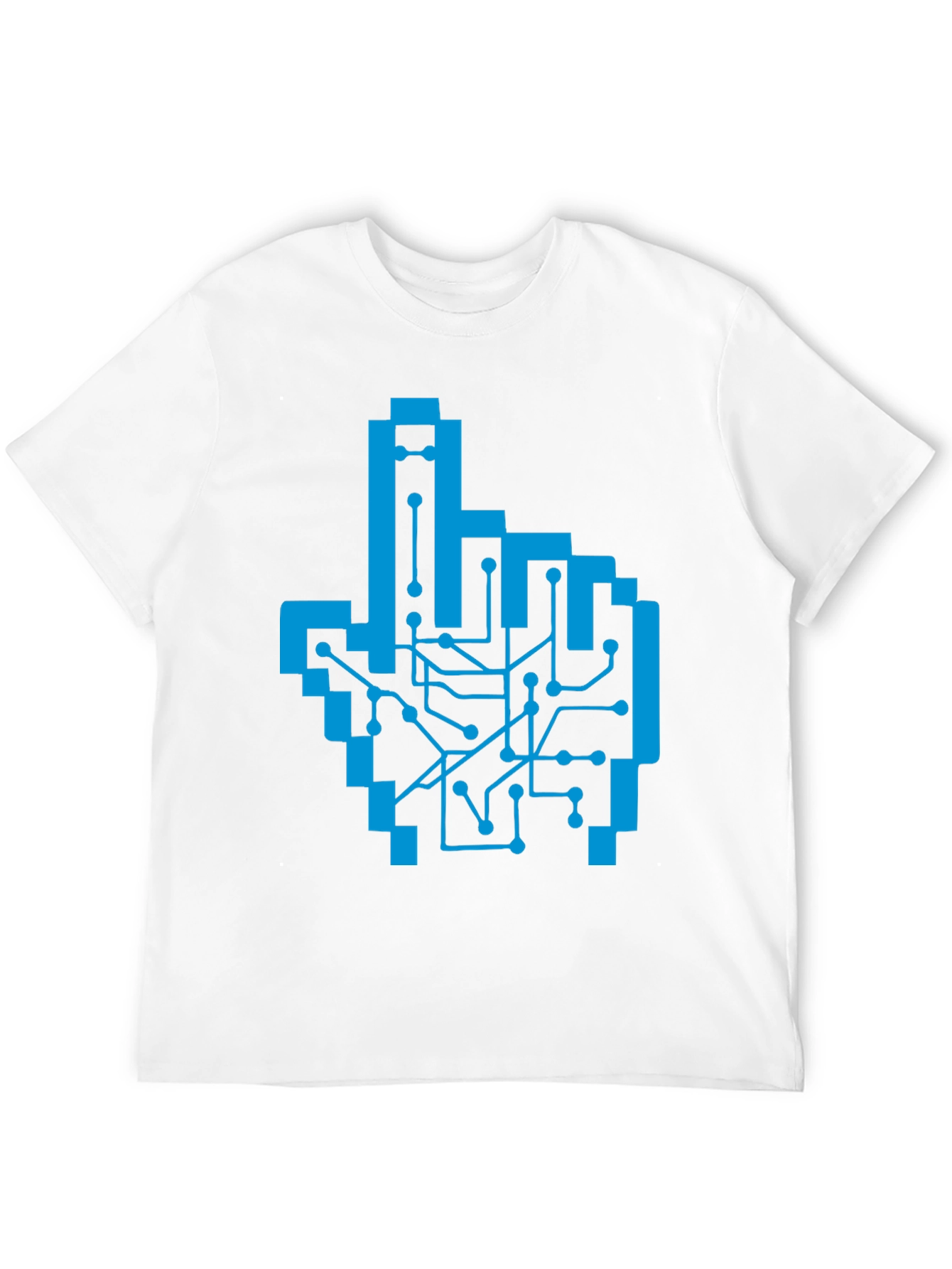 Pixel Hand Circuit Board Graphic Tee - Black