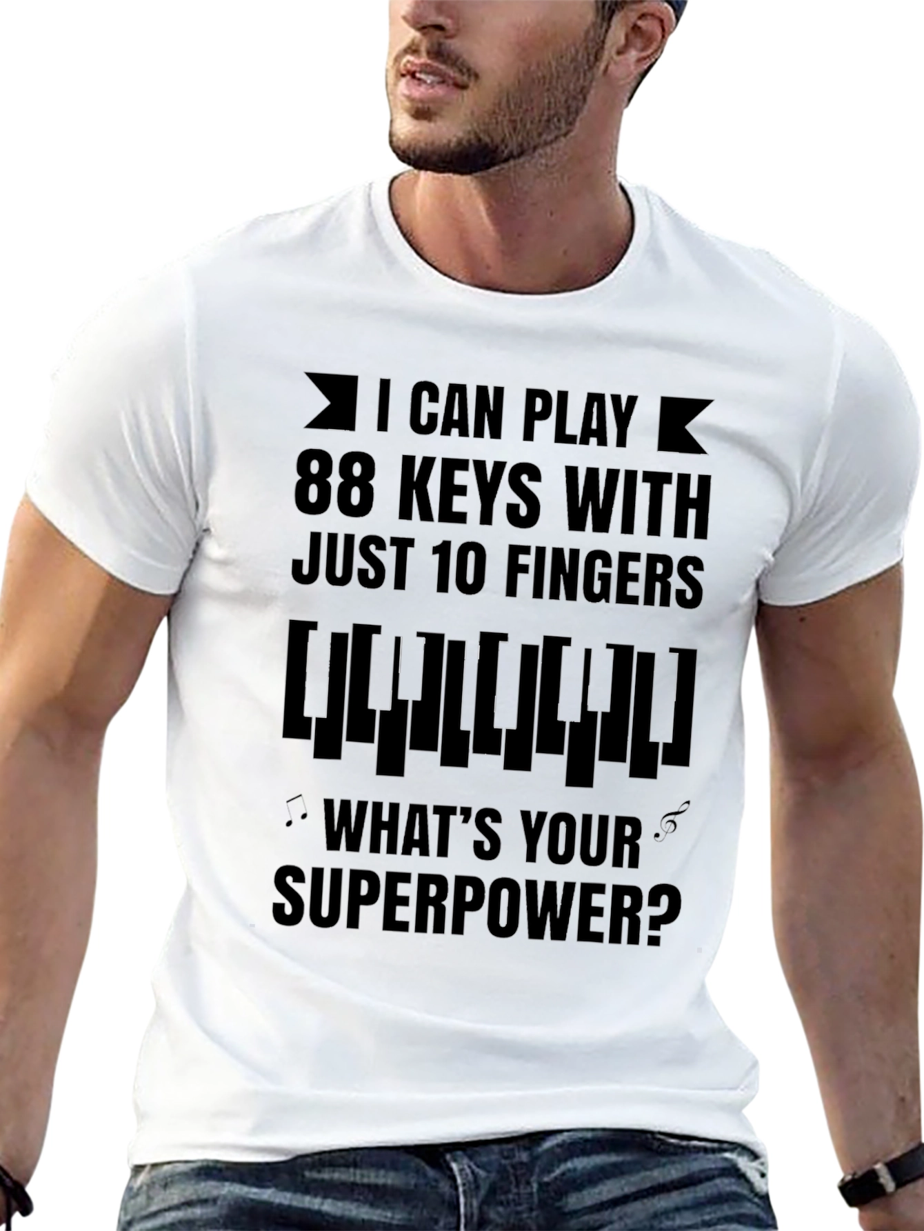 Piano Player Superpower T-Shirt - Musician Gift
