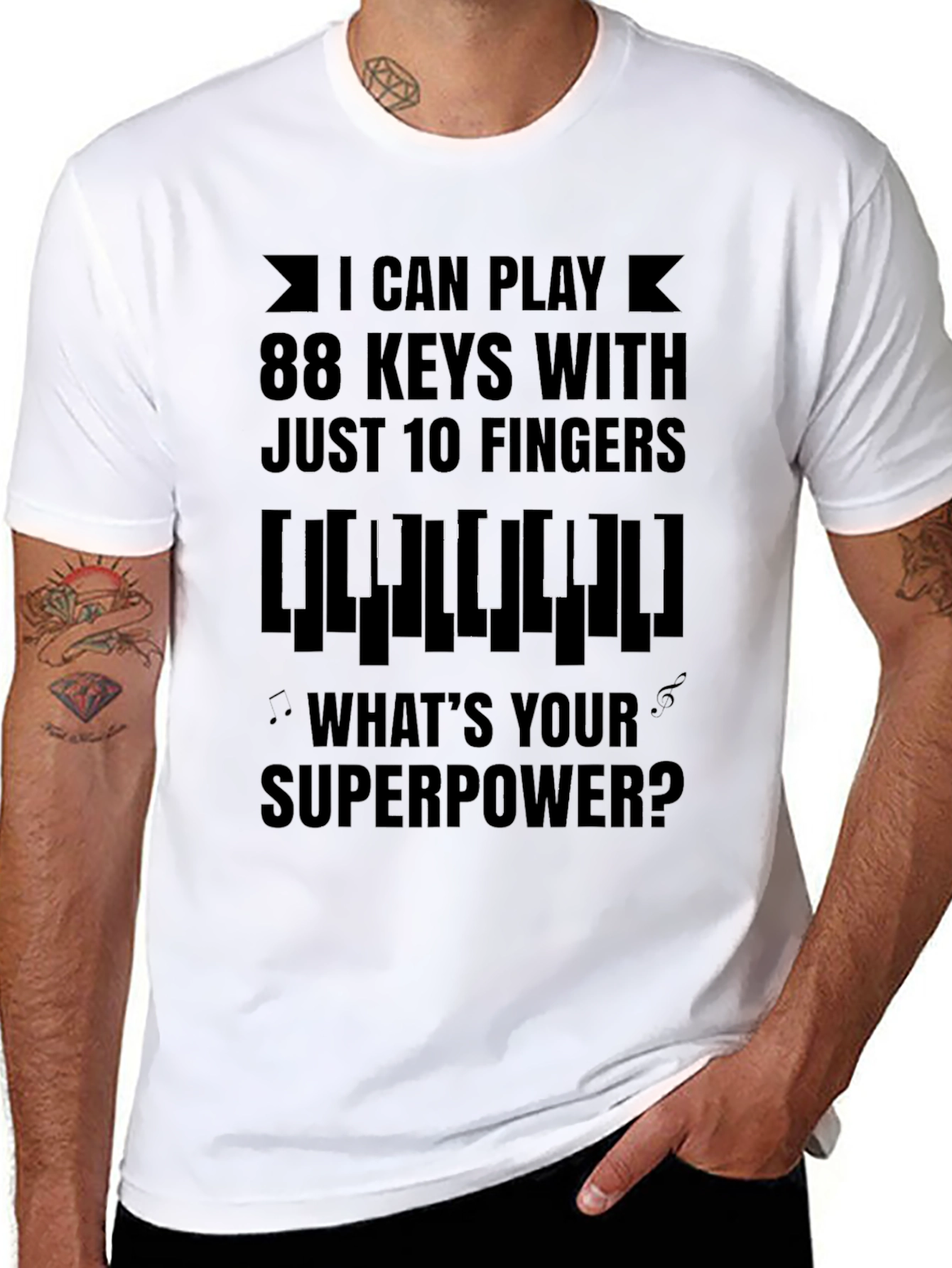 Piano Player Superpower T-Shirt - Musician Gift