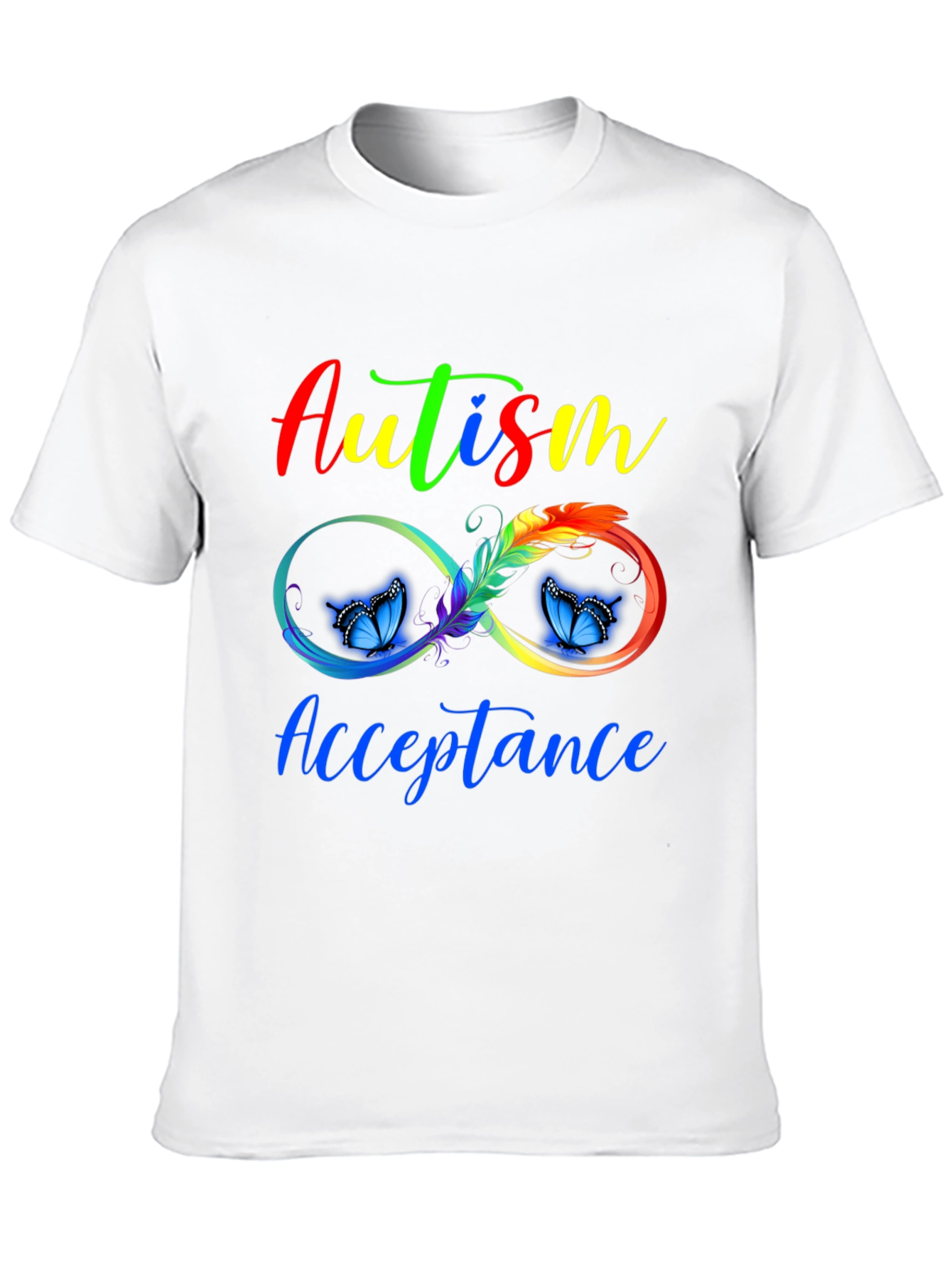 Autism Acceptance Infinity Butterfly Graphic Tee