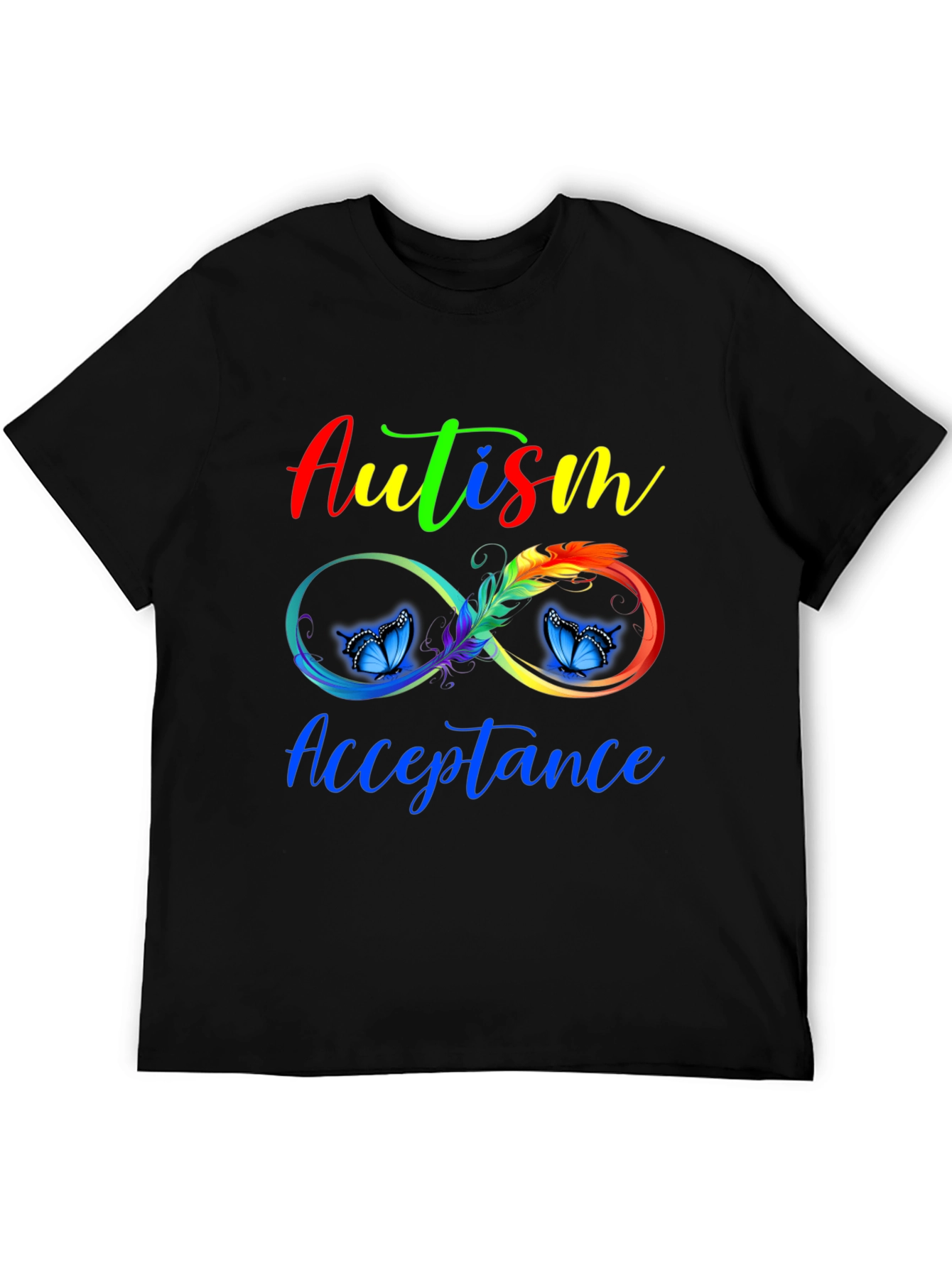 Autism Acceptance Infinity Butterfly Graphic Tee