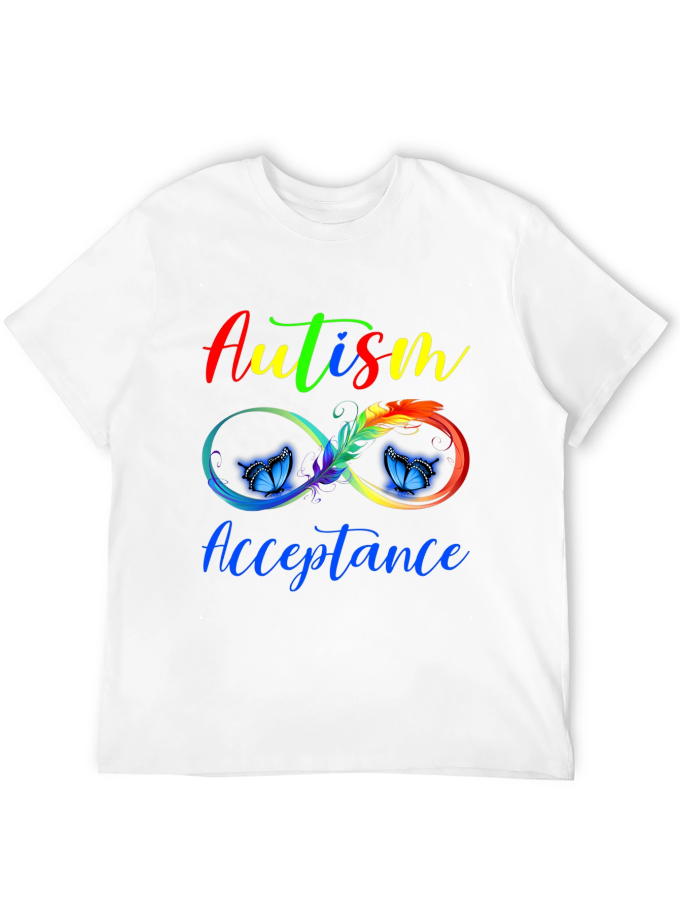 Autism Acceptance Infinity Butterfly Graphic Tee