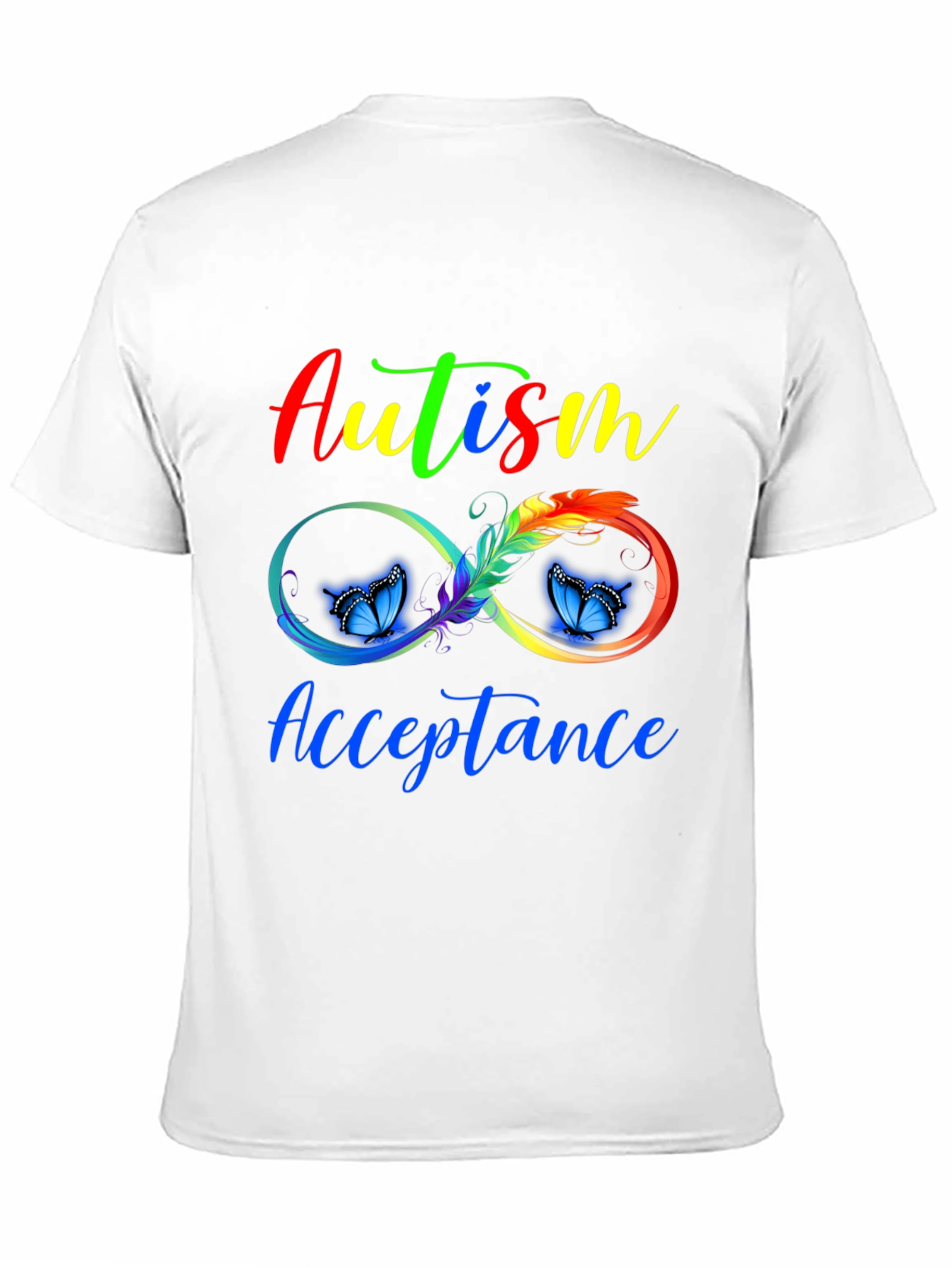 Autism Acceptance Infinity Butterfly Graphic Tee