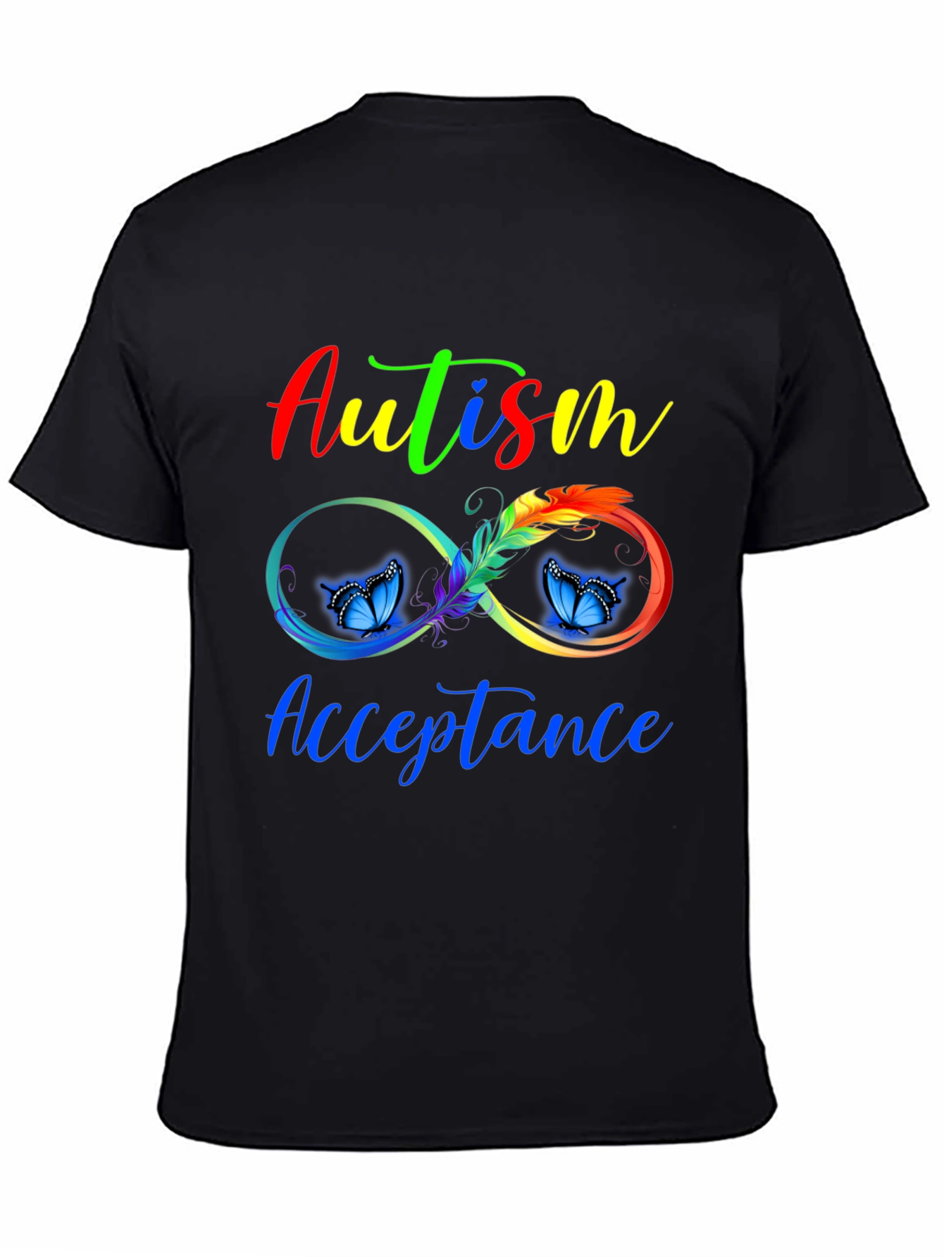 Autism Acceptance Infinity Butterfly Graphic Tee