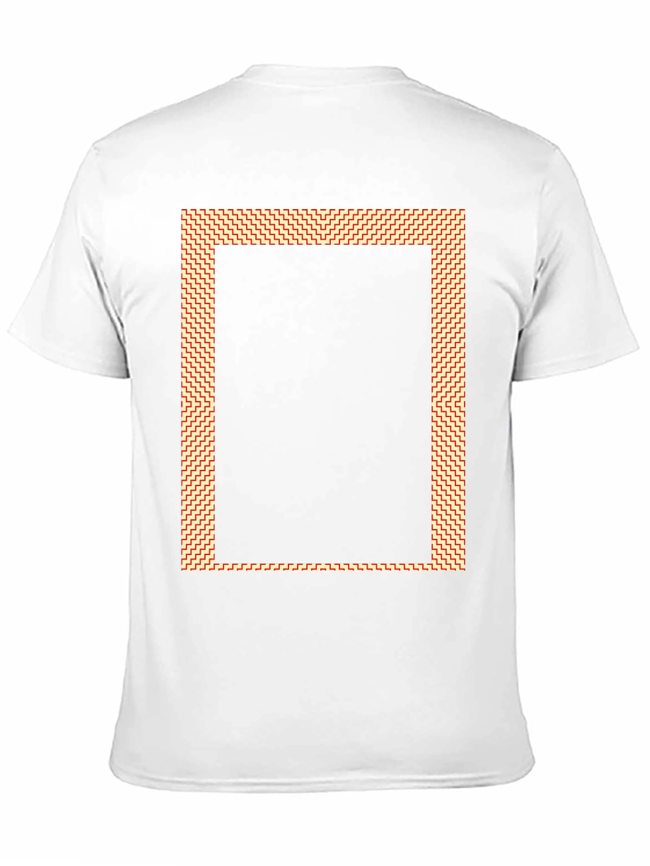 Modern Graphic Tee - Black with Patterned Border