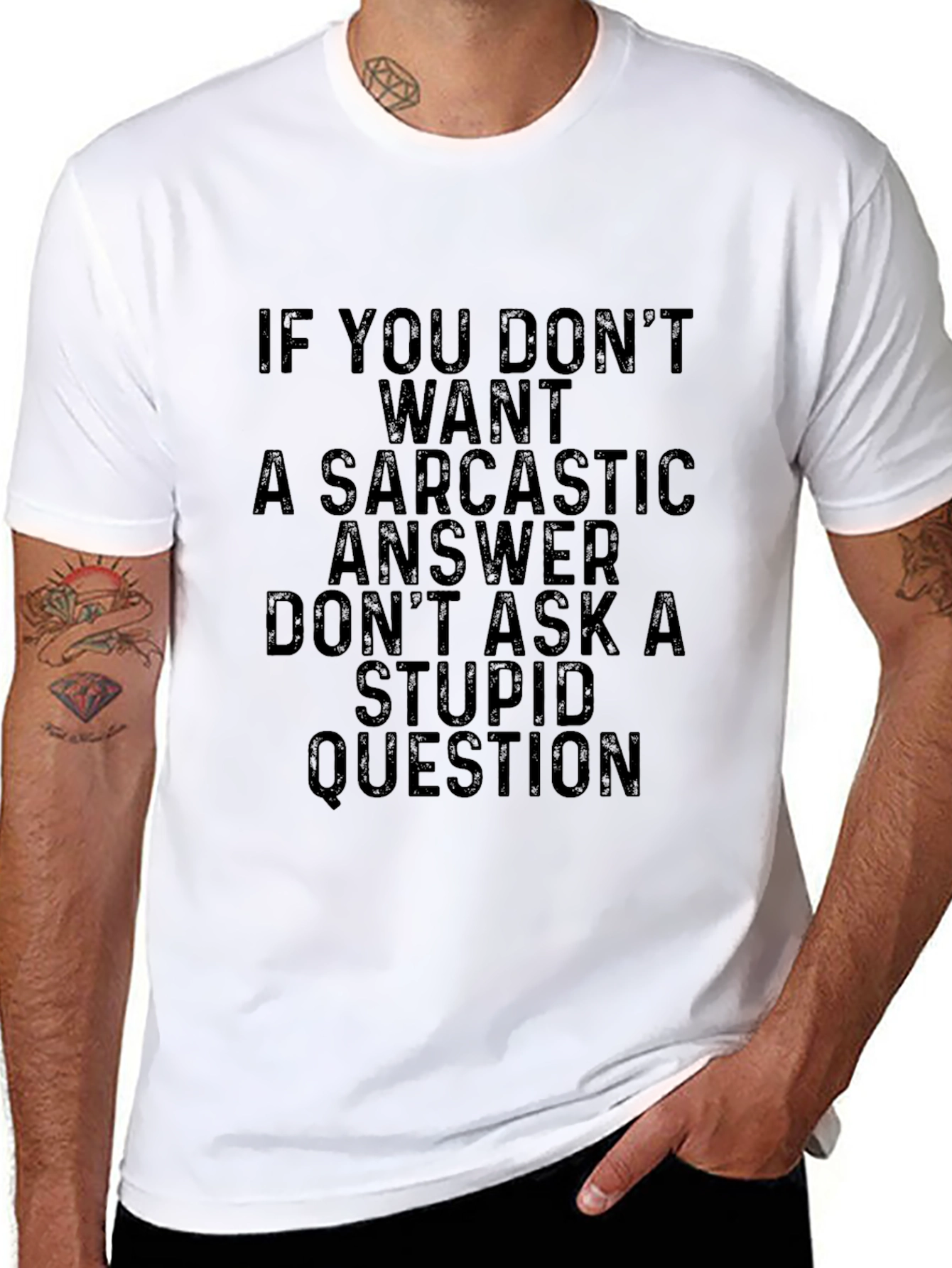 Sarcastic Answer T-Shirt Funny Mens Tee
