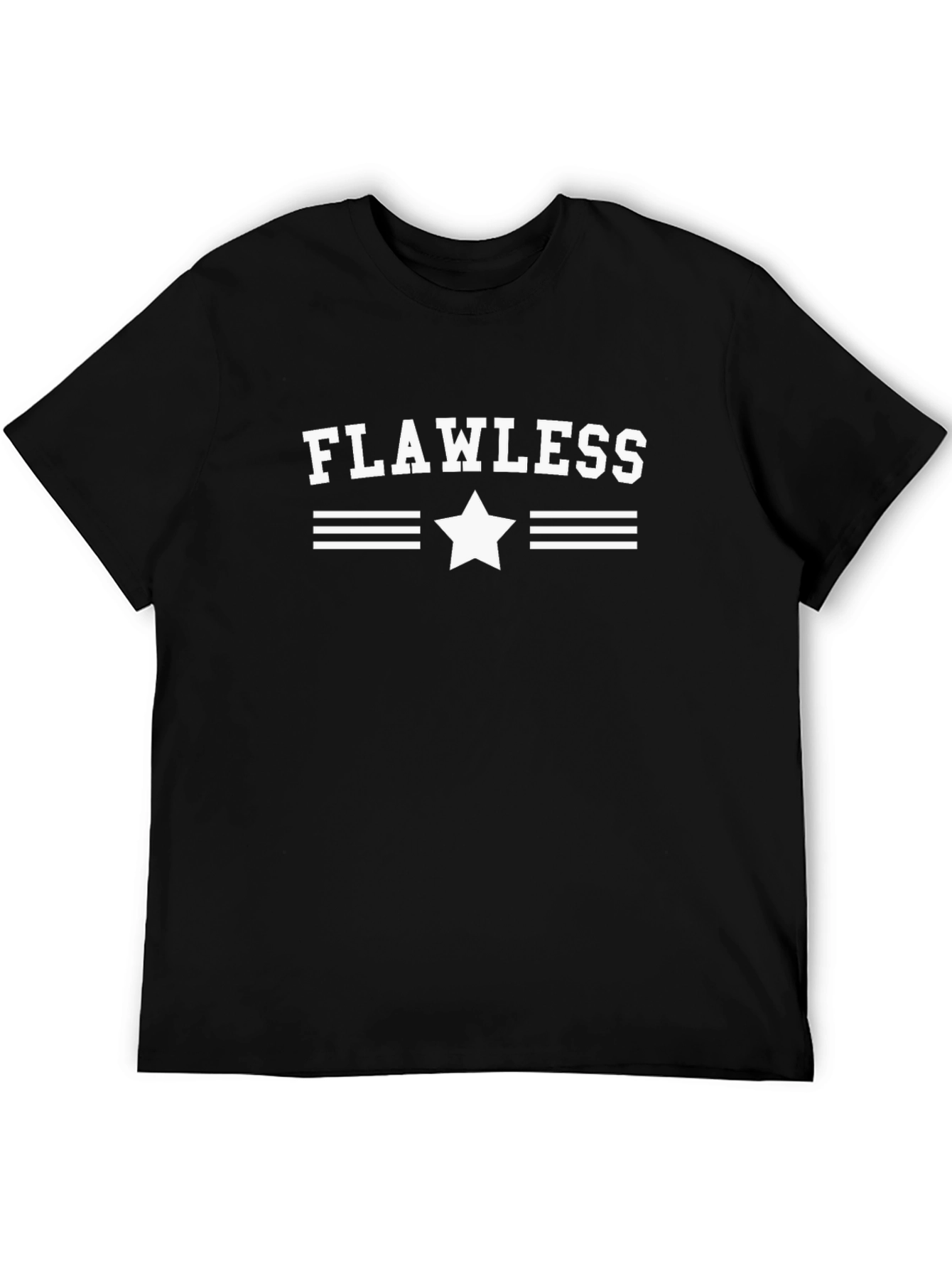 Flawless Graphic Print Black T-Shirt