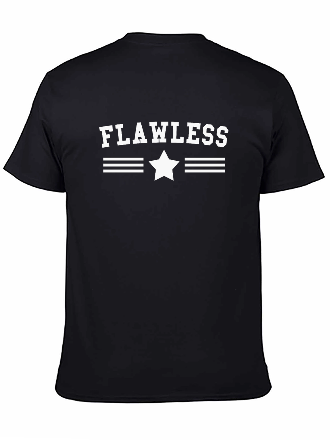 Flawless Graphic Print Black T-Shirt