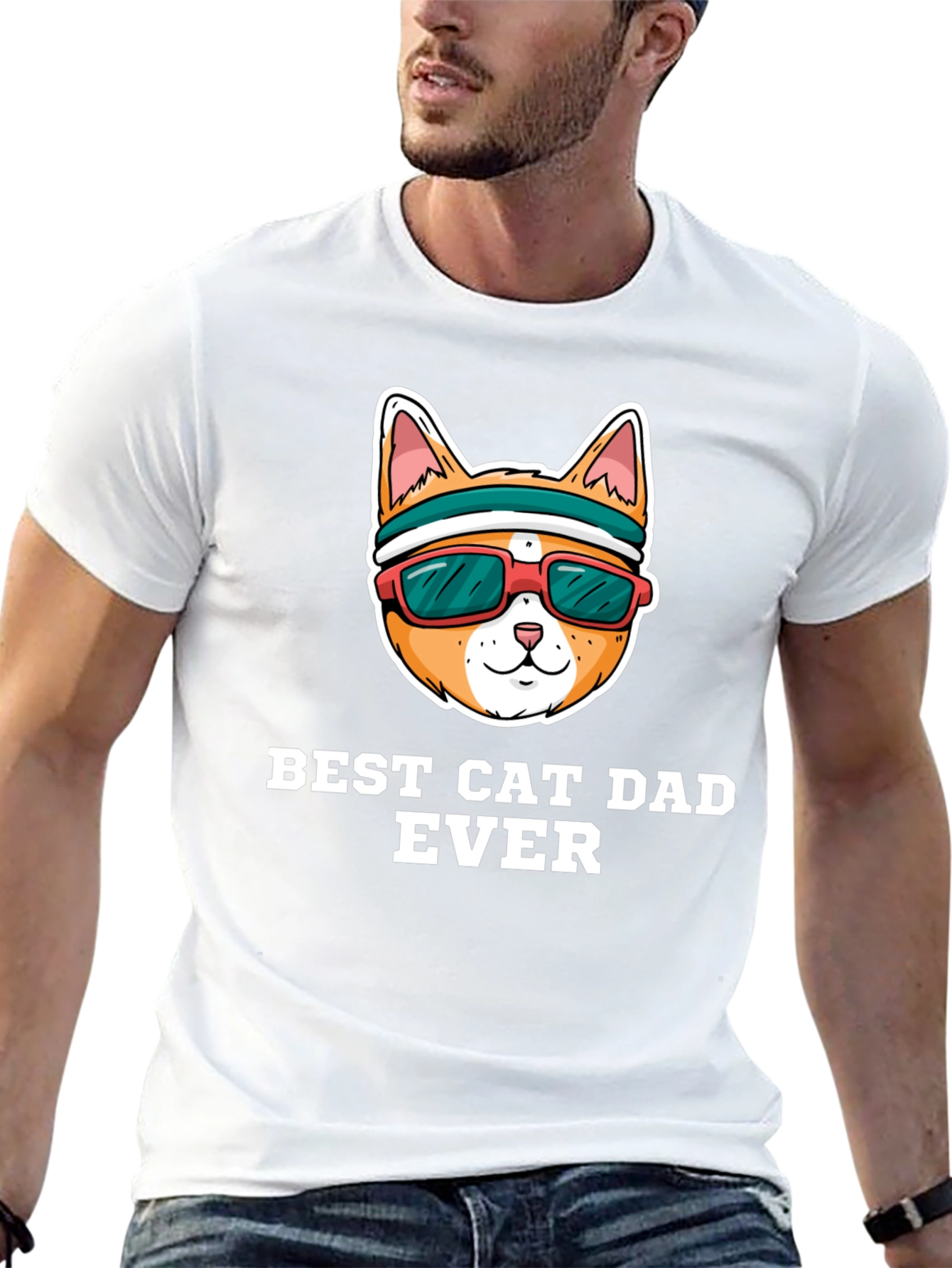 Best Cat Dad Ever Graphic Tee
