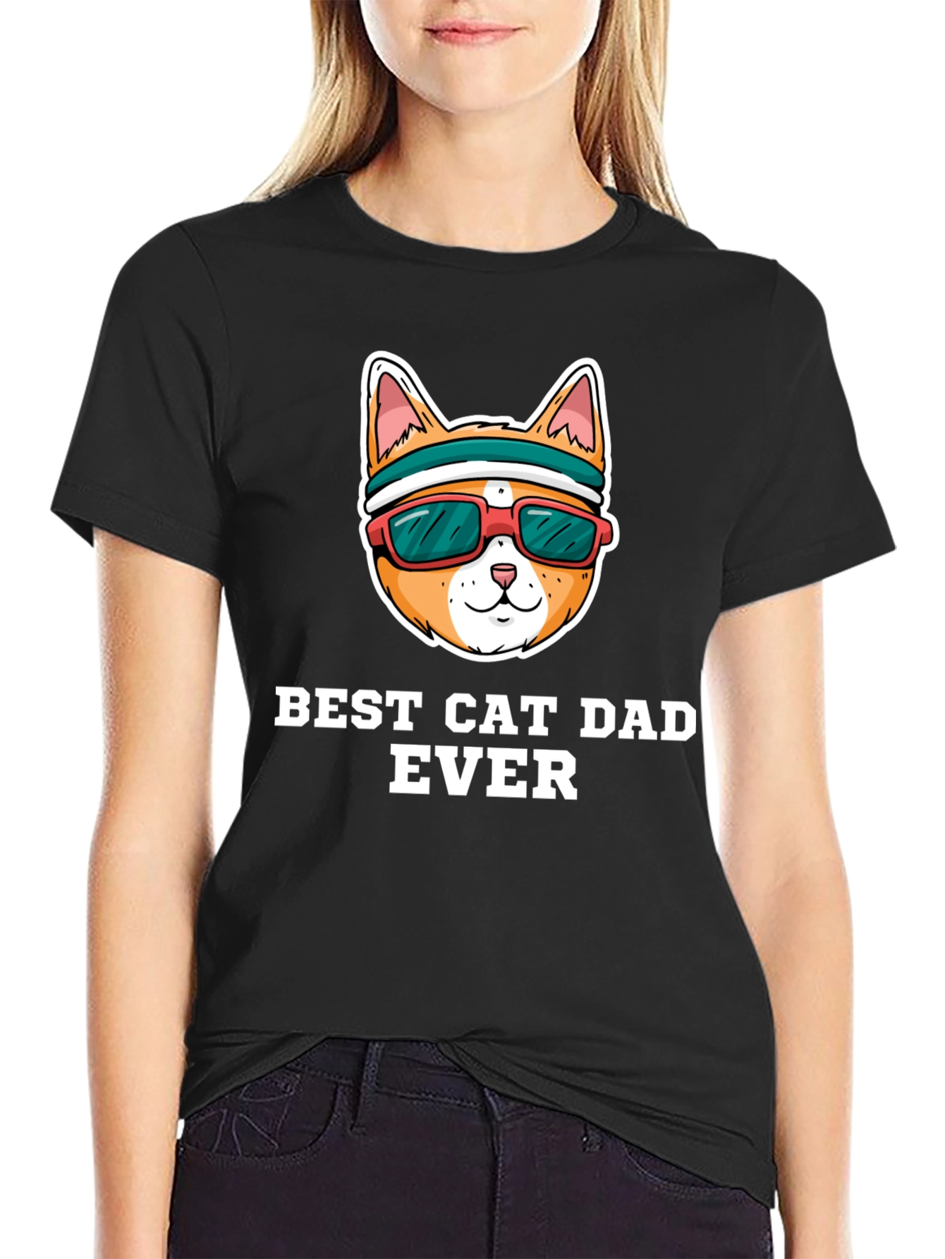 Best Cat Dad Ever Graphic Tee