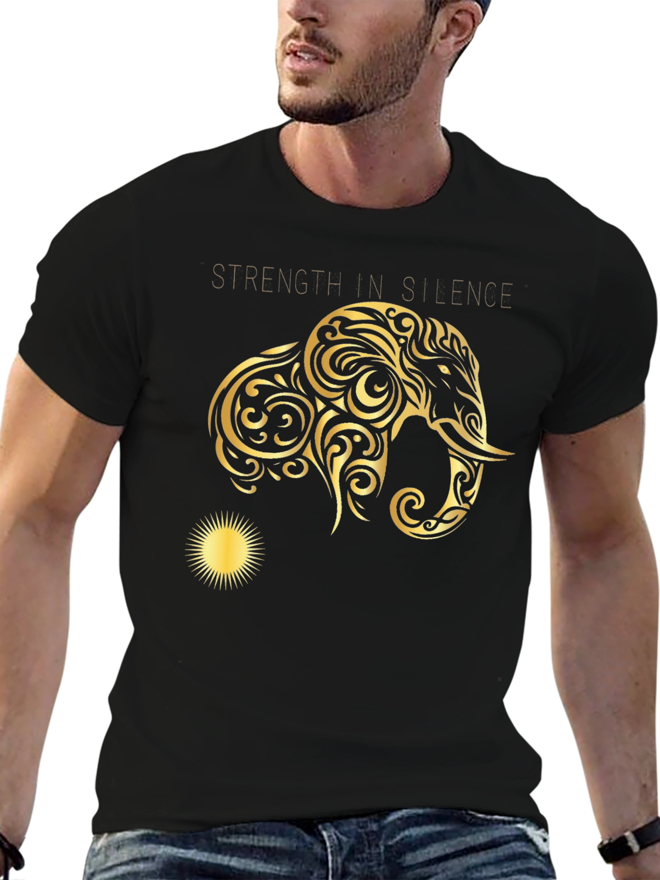 Strength in Silence Graphic Tee - Black