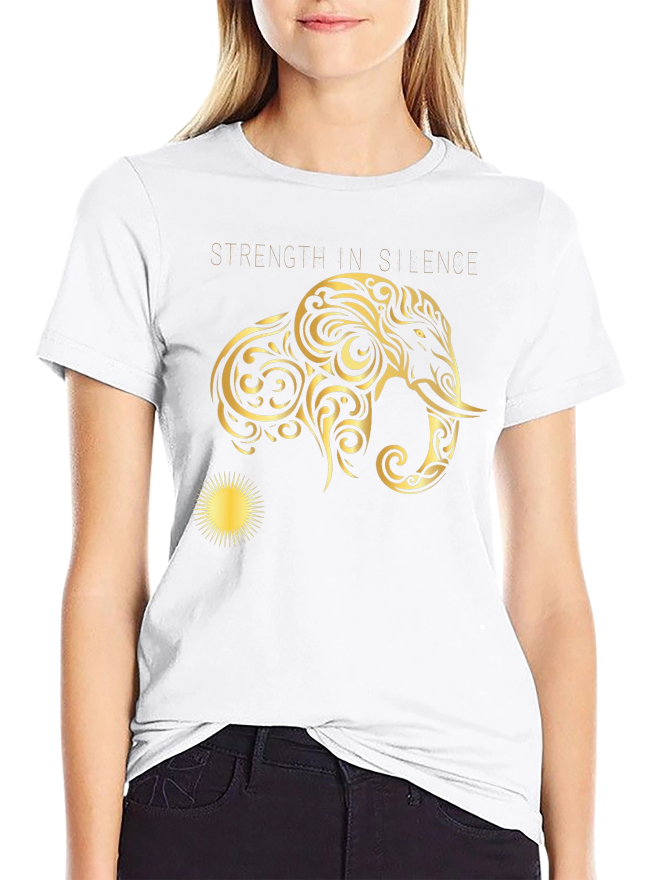Strength in Silence Graphic Tee - Black