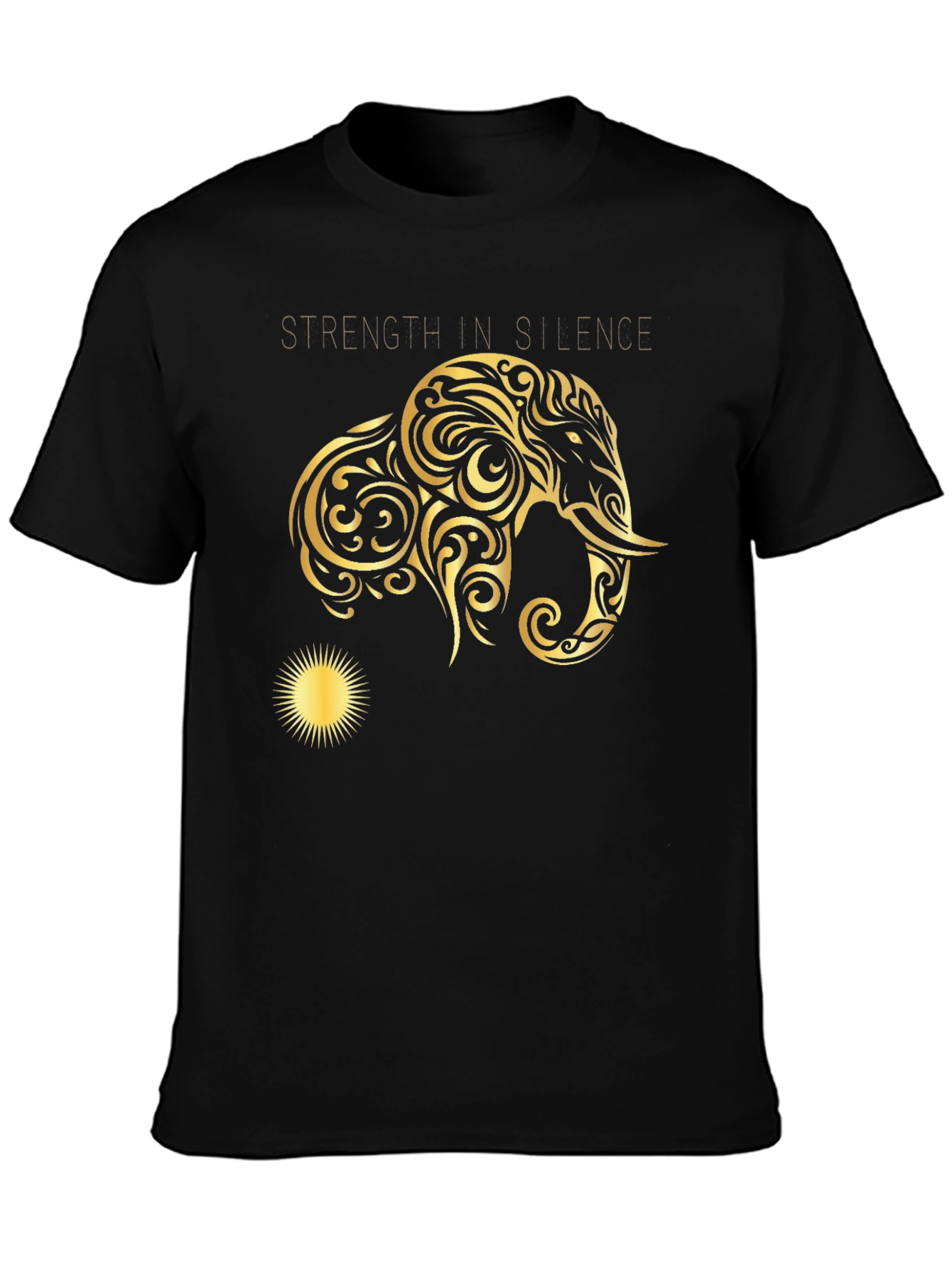 Strength in Silence Graphic Tee - Black