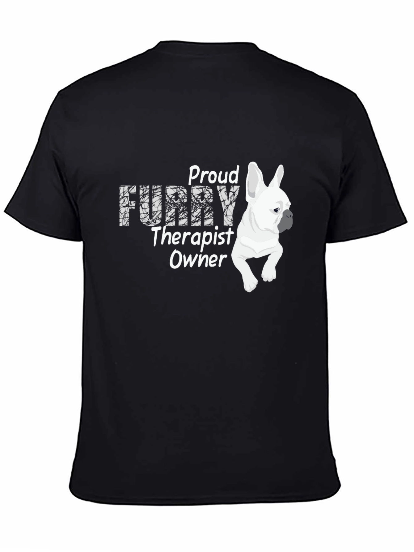 Proud Furry Therapist Owner Black T-Shirt