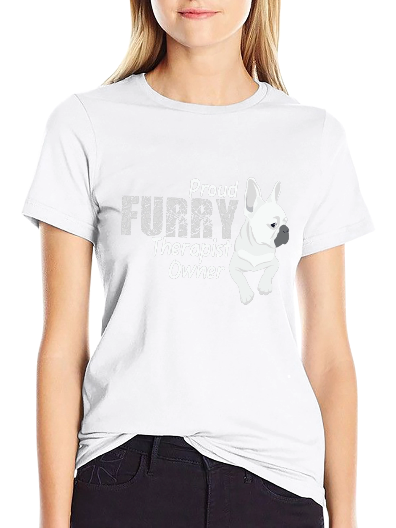 Proud Furry Therapist Owner Black T-Shirt