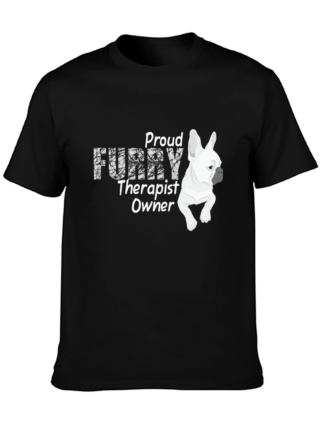 Proud Furry Therapist Owner Black T-Shirt