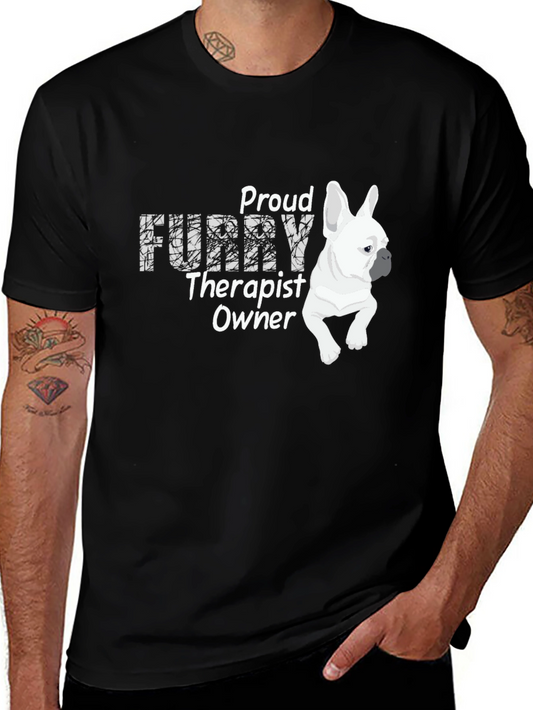 Proud Furry Therapist Owner Black T-Shirt