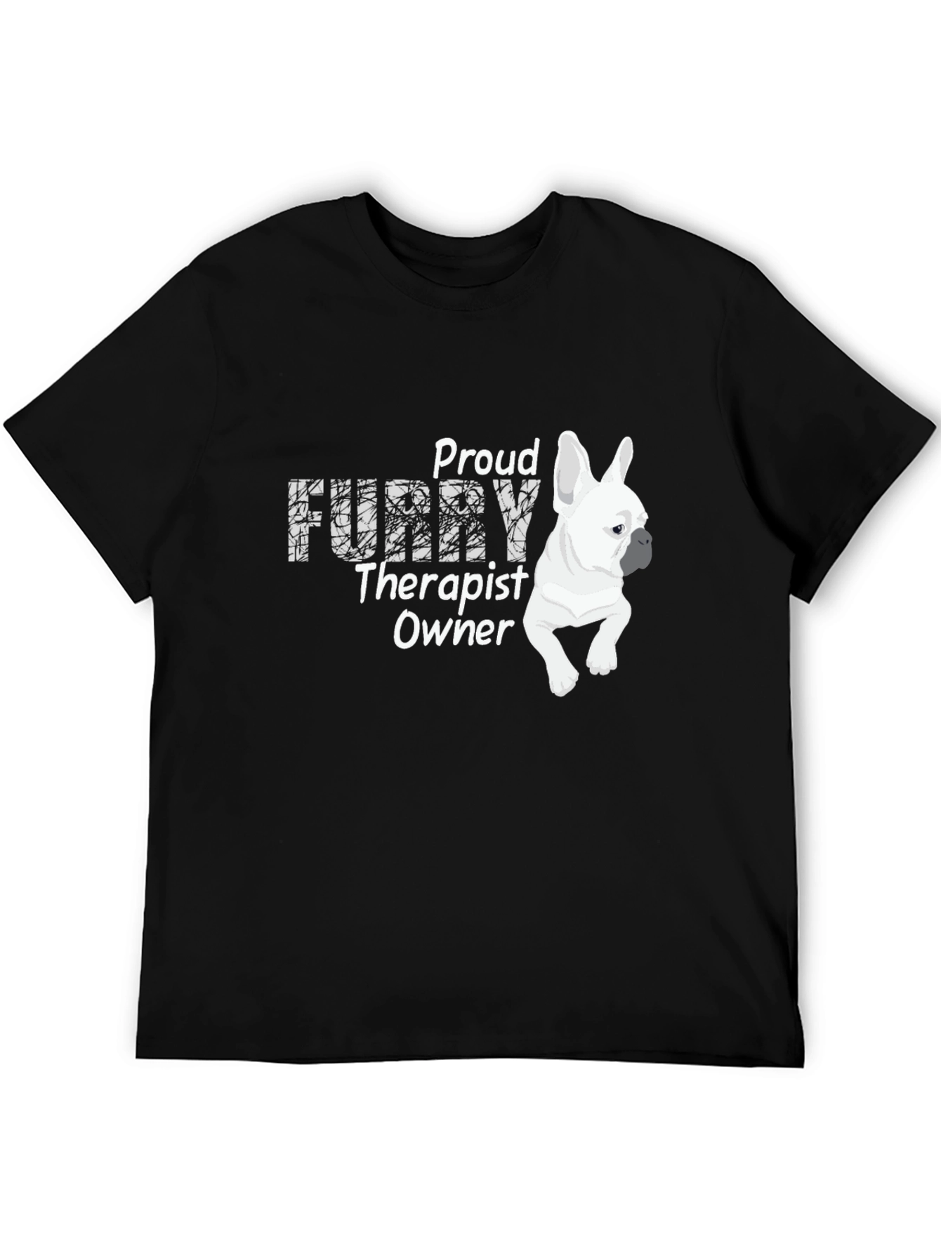 Proud Furry Therapist Owner Black T-Shirt