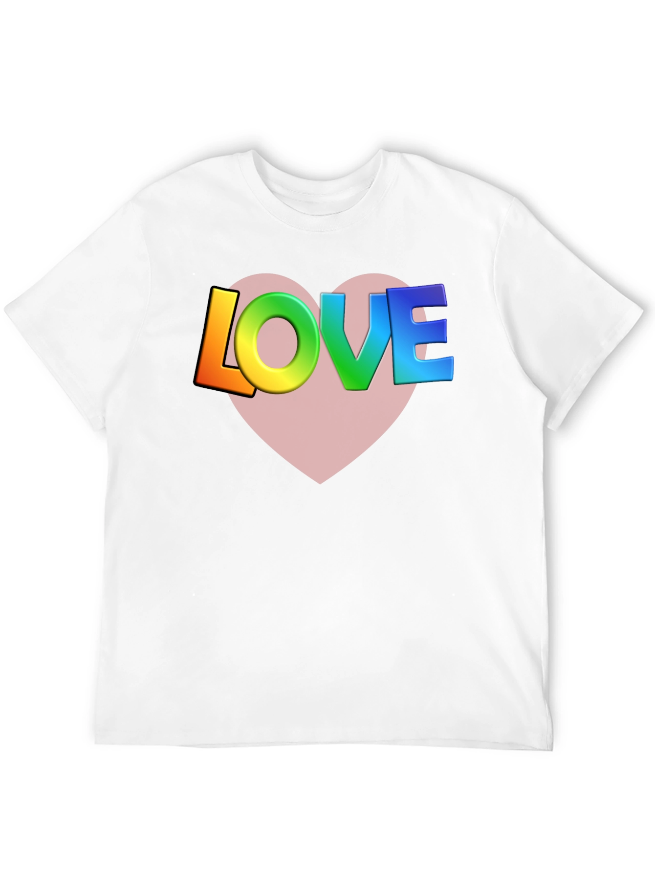 Rainbow LOVE Heart Graphic T-Shirt