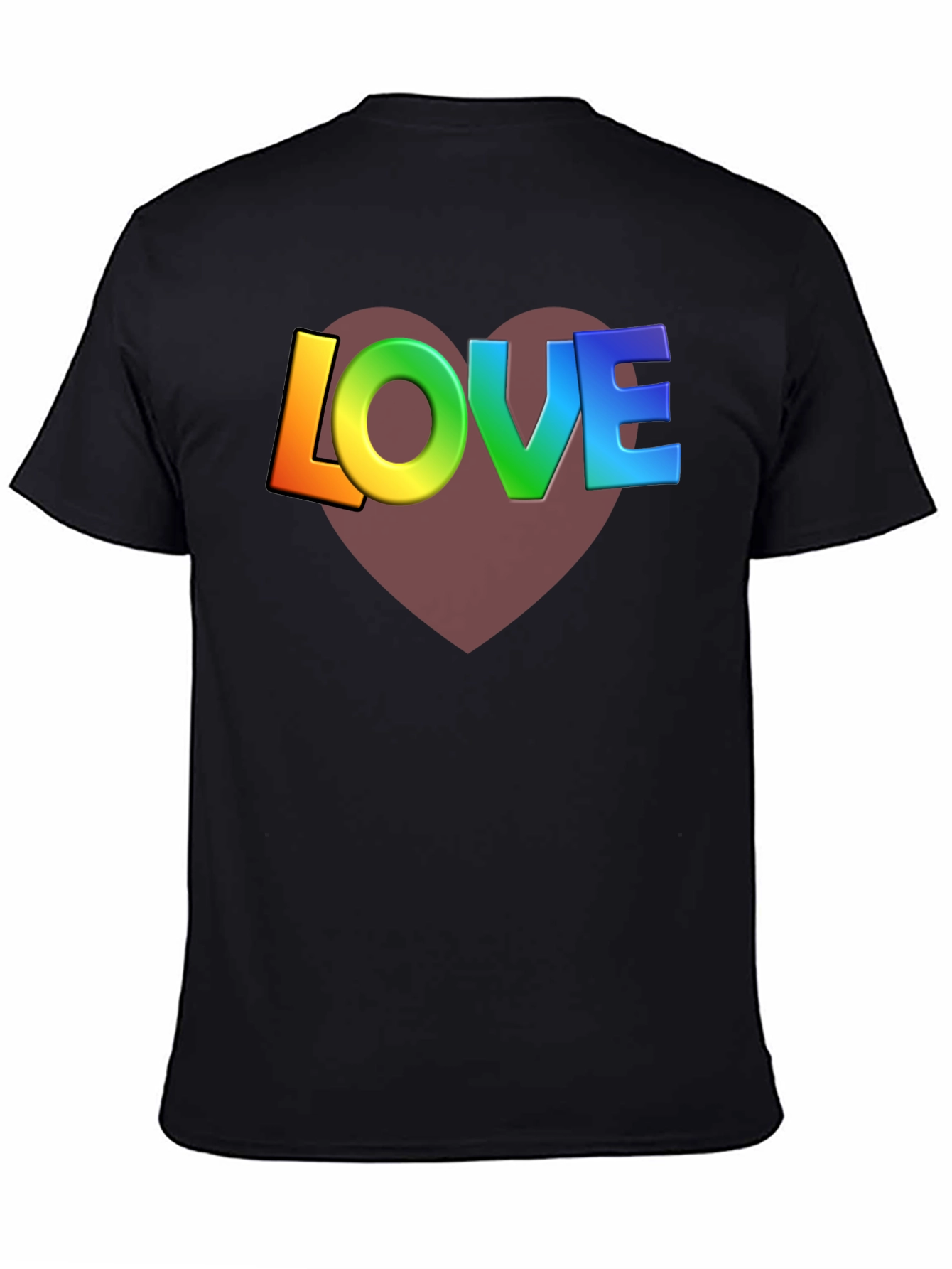 Rainbow LOVE Heart Graphic T-Shirt