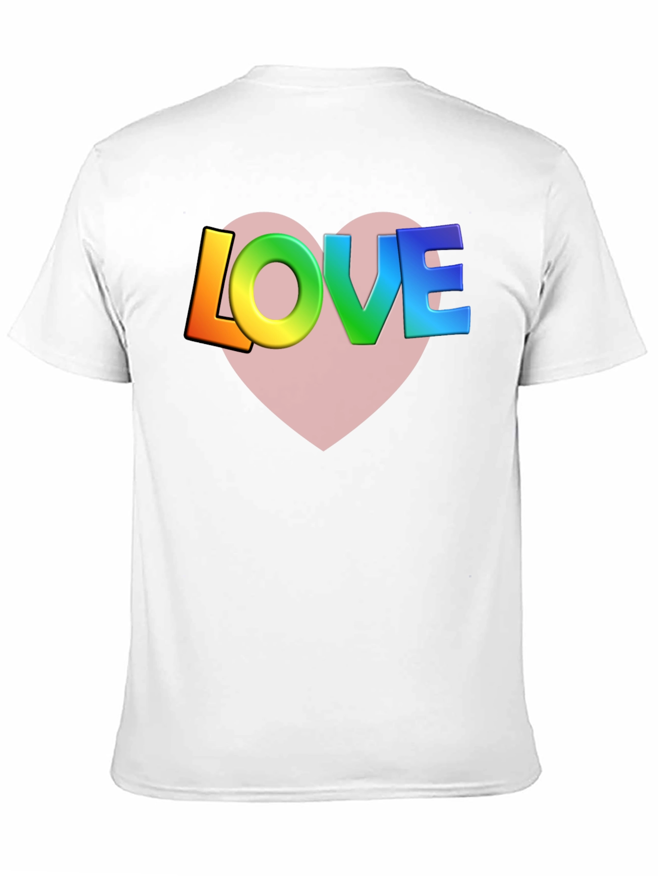 Rainbow LOVE Heart Graphic T-Shirt
