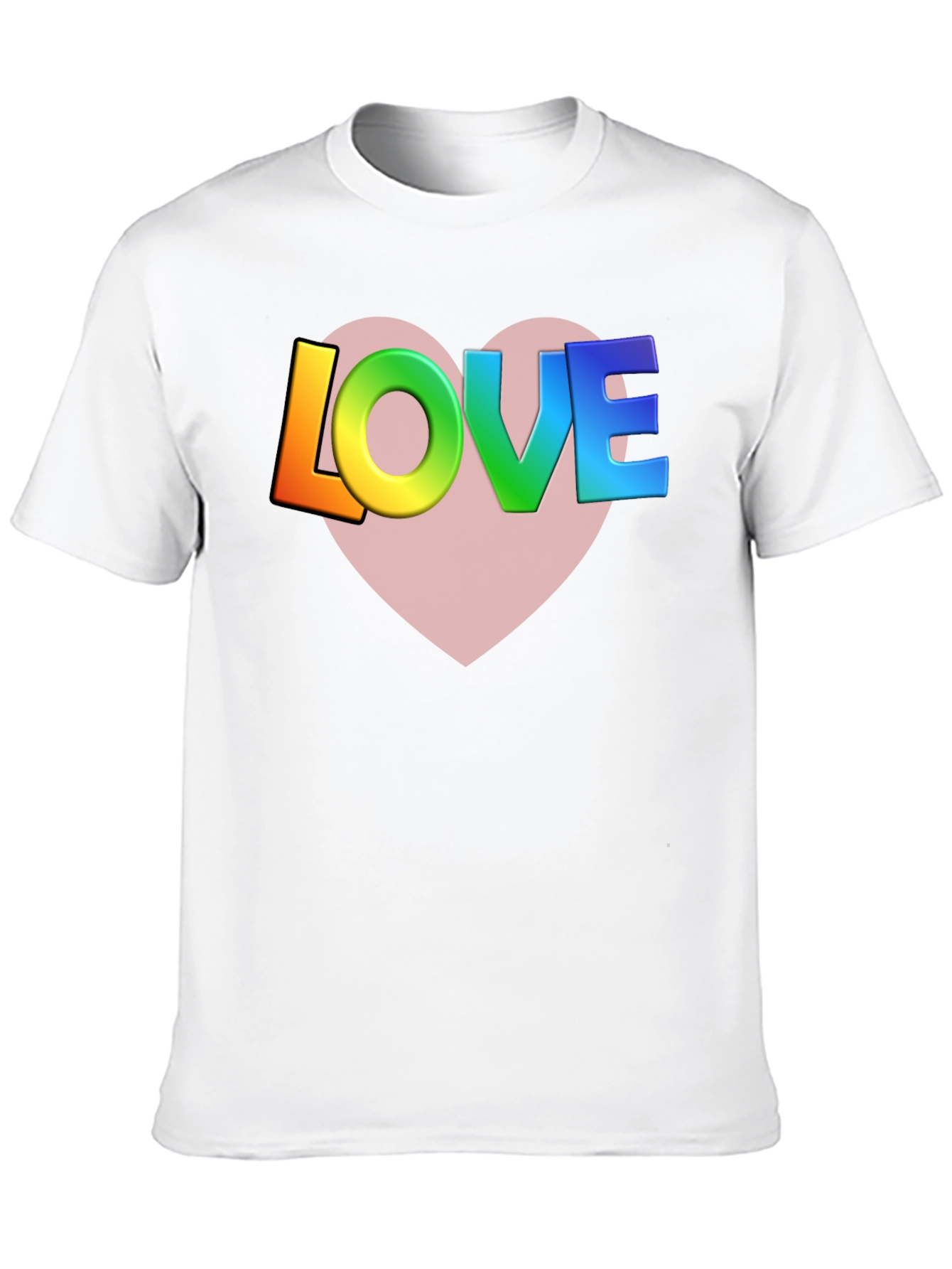 Rainbow LOVE Heart Graphic T-Shirt
