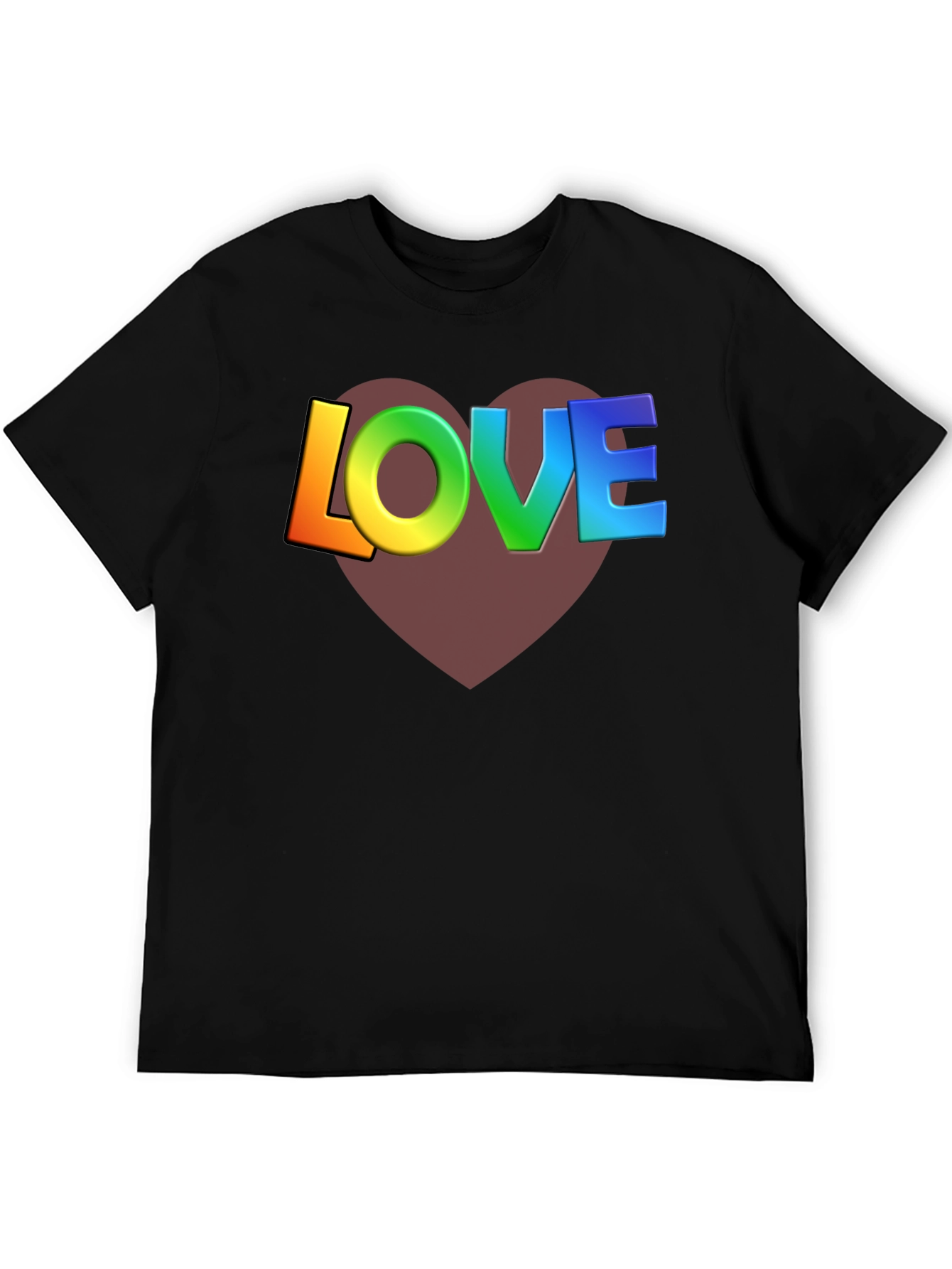 Rainbow LOVE Heart Graphic T-Shirt