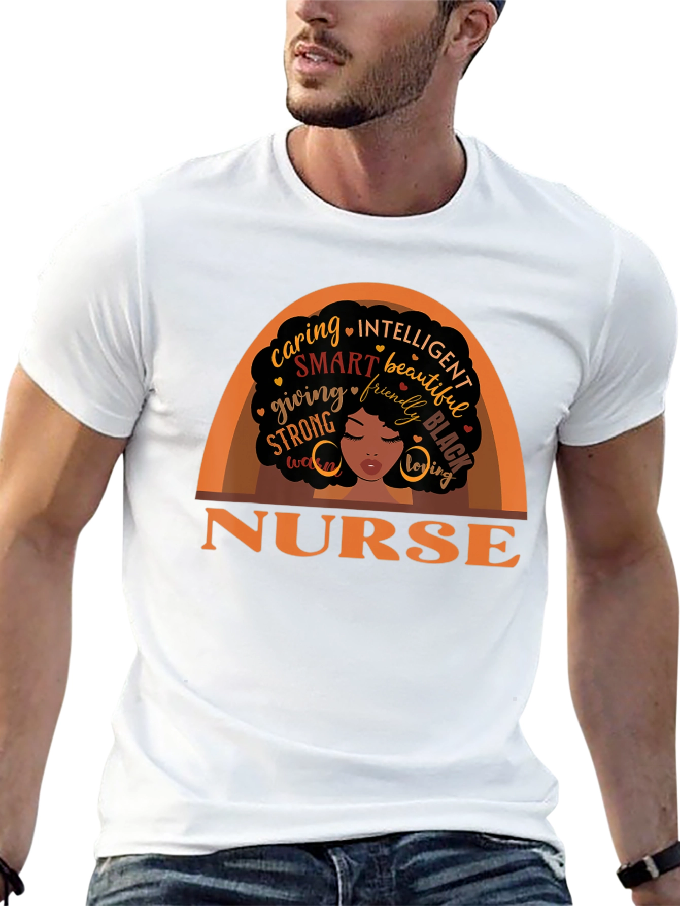 Black Nurse T-Shirt - Intelligent Caring Gift