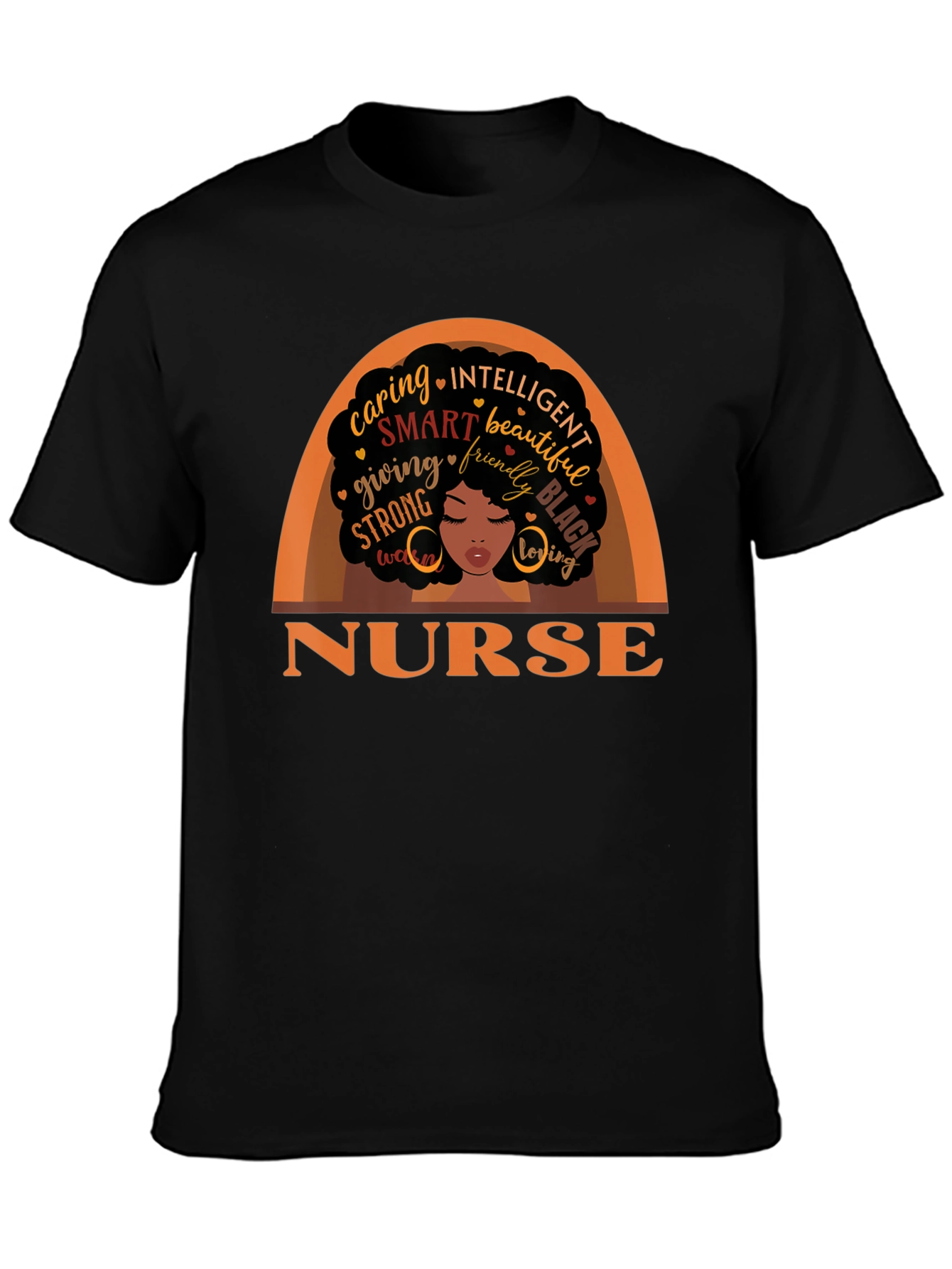 Black Nurse T-Shirt - Intelligent Caring Gift
