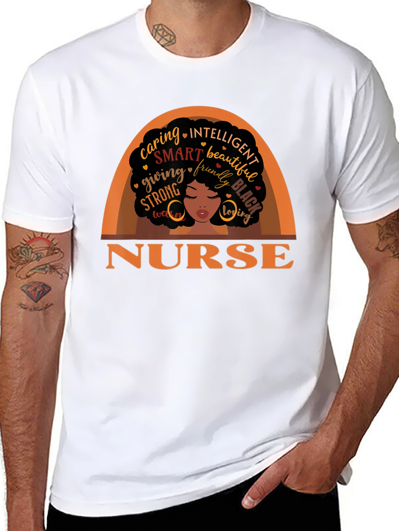 Black Nurse T-Shirt - Intelligent Caring Gift
