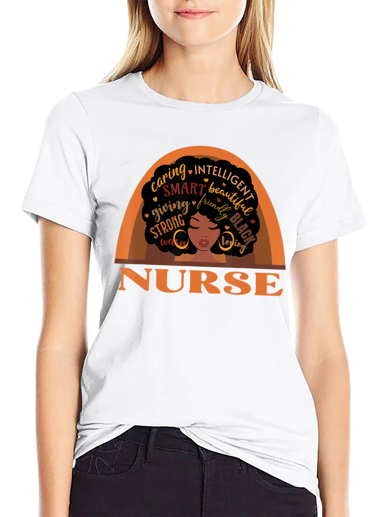 Black Nurse T-Shirt - Intelligent Caring Gift