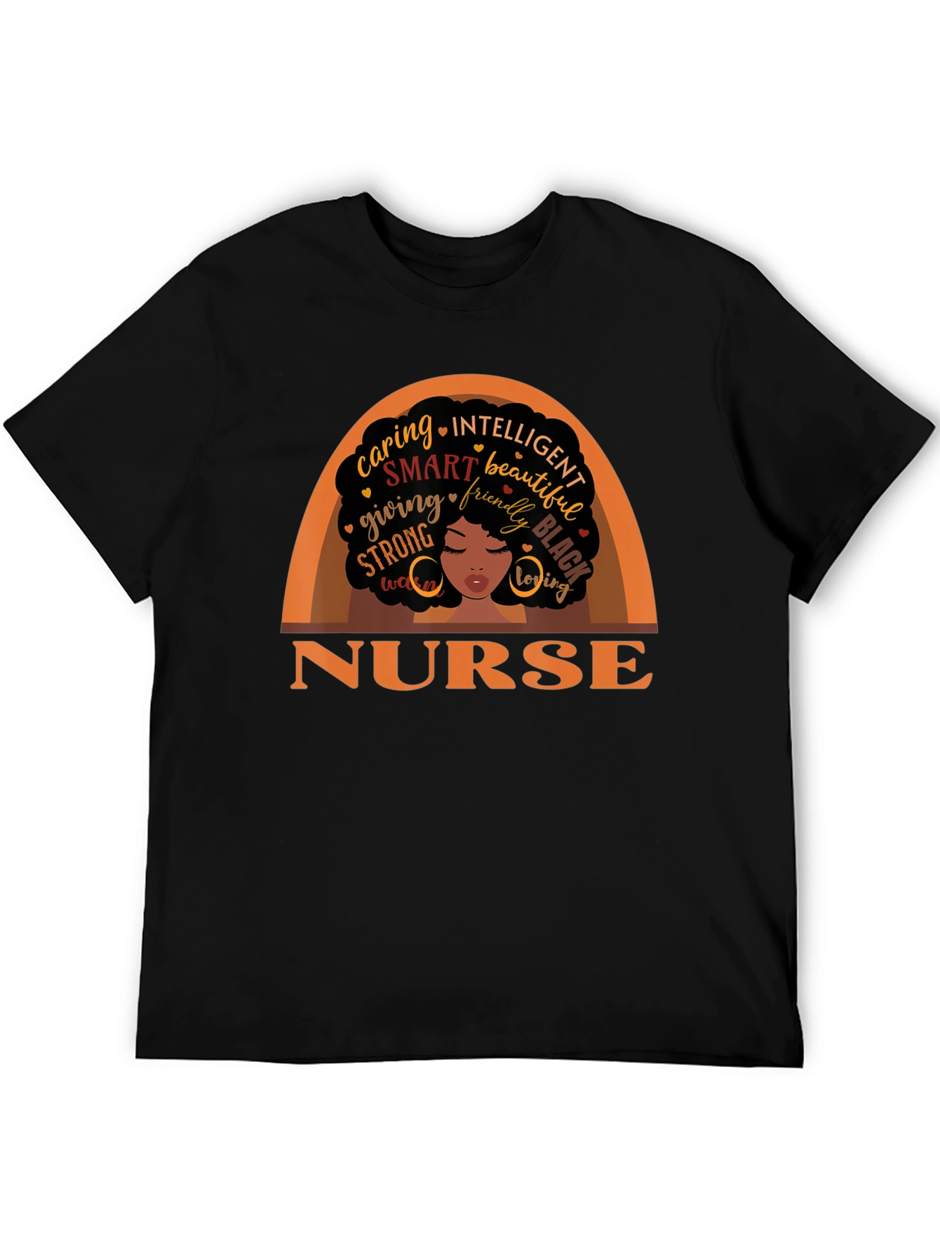 Black Nurse T-Shirt - Intelligent Caring Gift