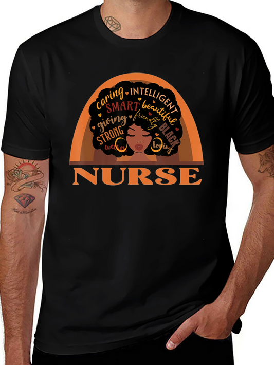 Black Nurse T-Shirt - Intelligent Caring Gift