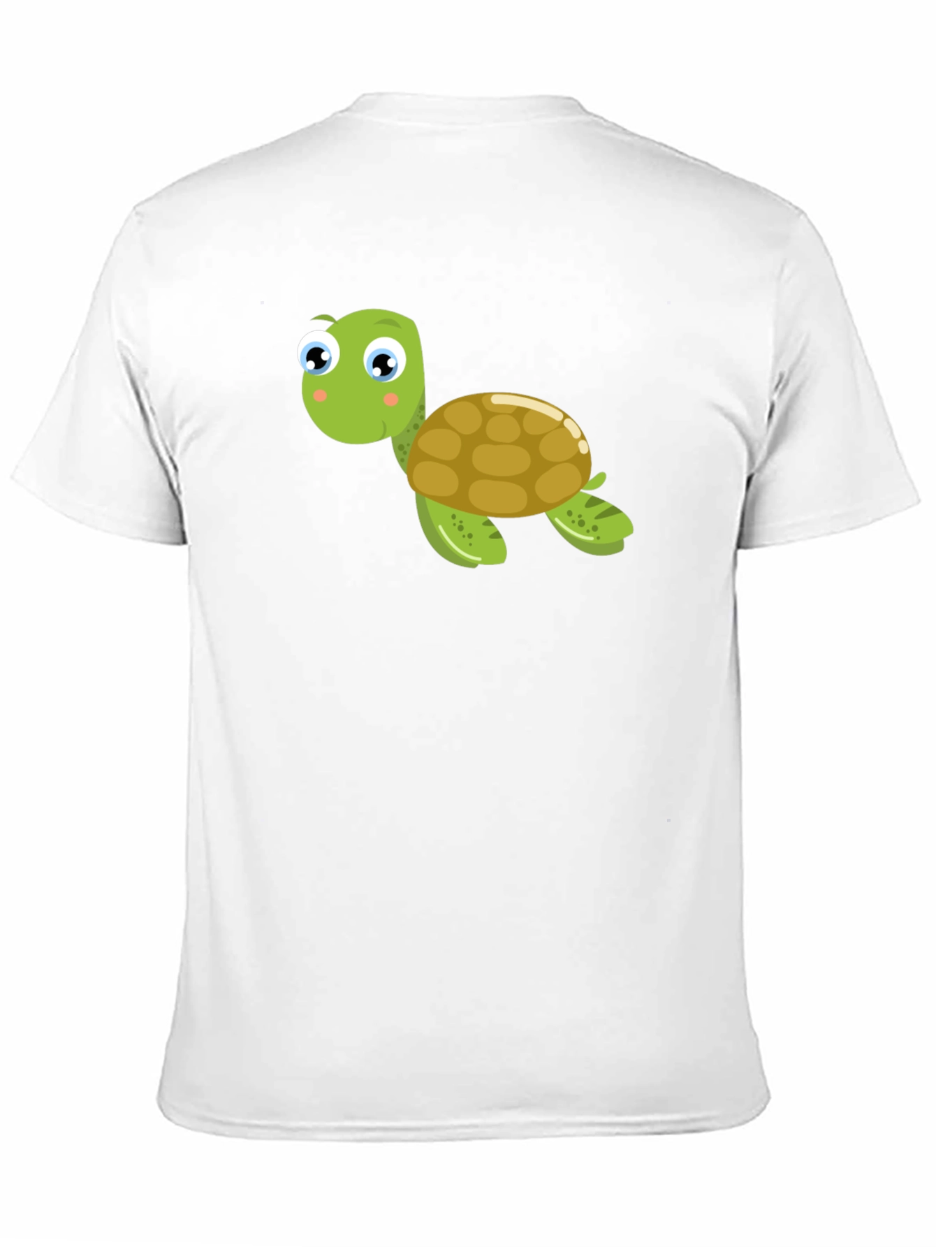 Cute Turtle Graphic Tee - Black Cotton T-Shirt