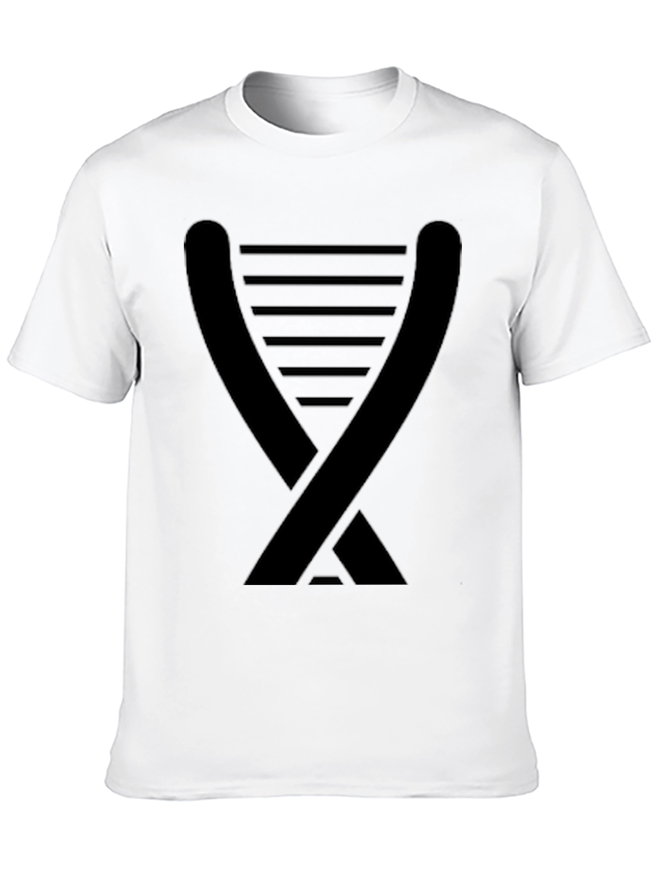 Modern Geometric Black T-Shirt