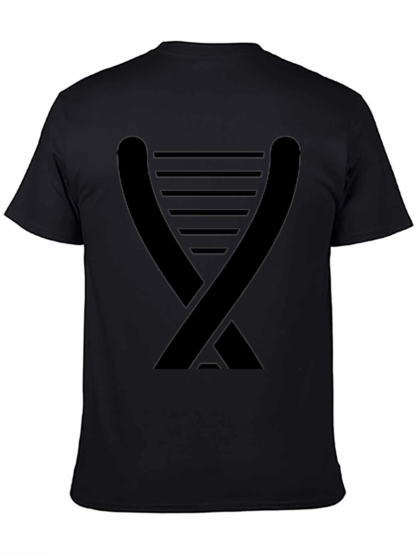 Modern Geometric Black T-Shirt