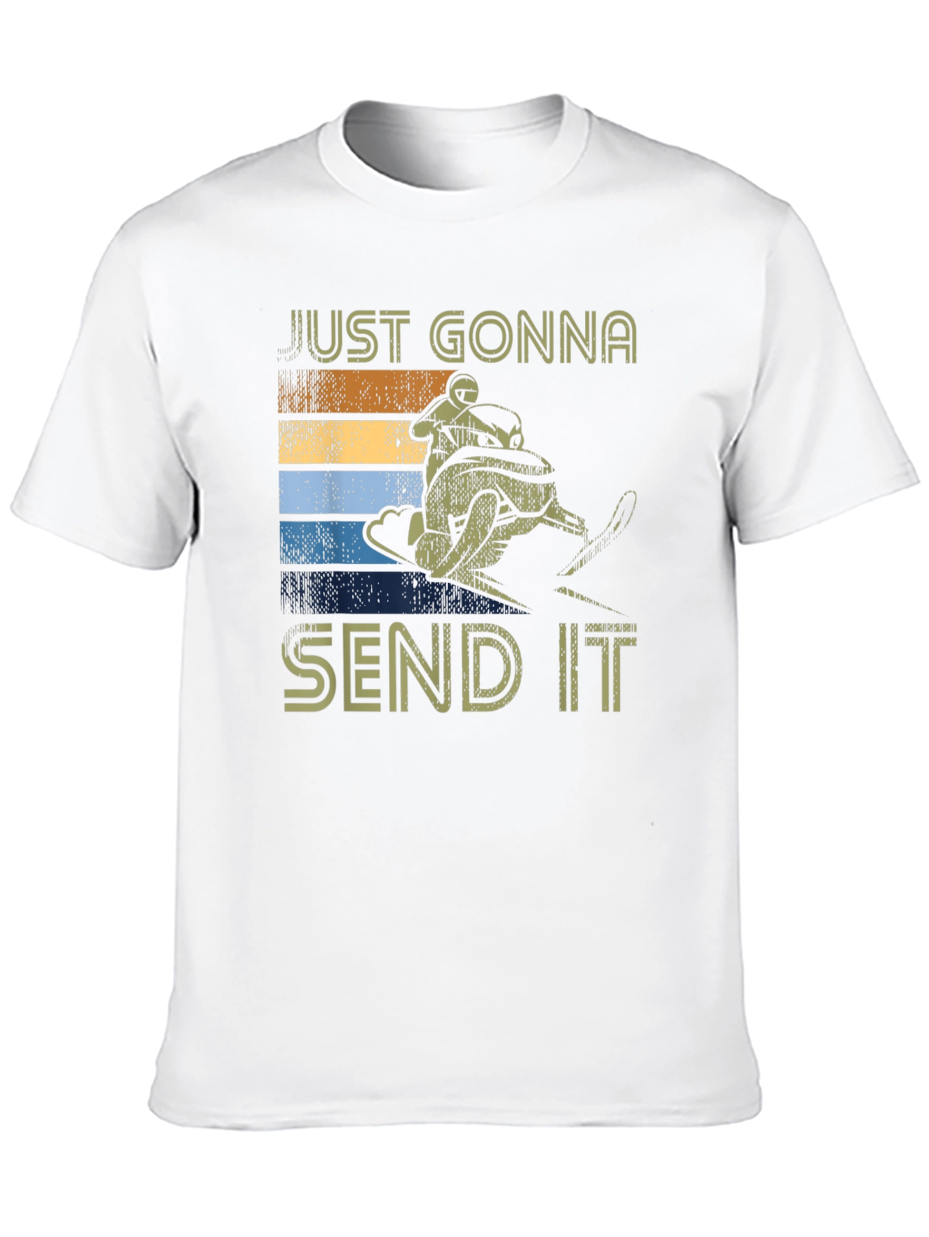 Just Gonna Send It T-Shirt - Snowmobile Retro Design